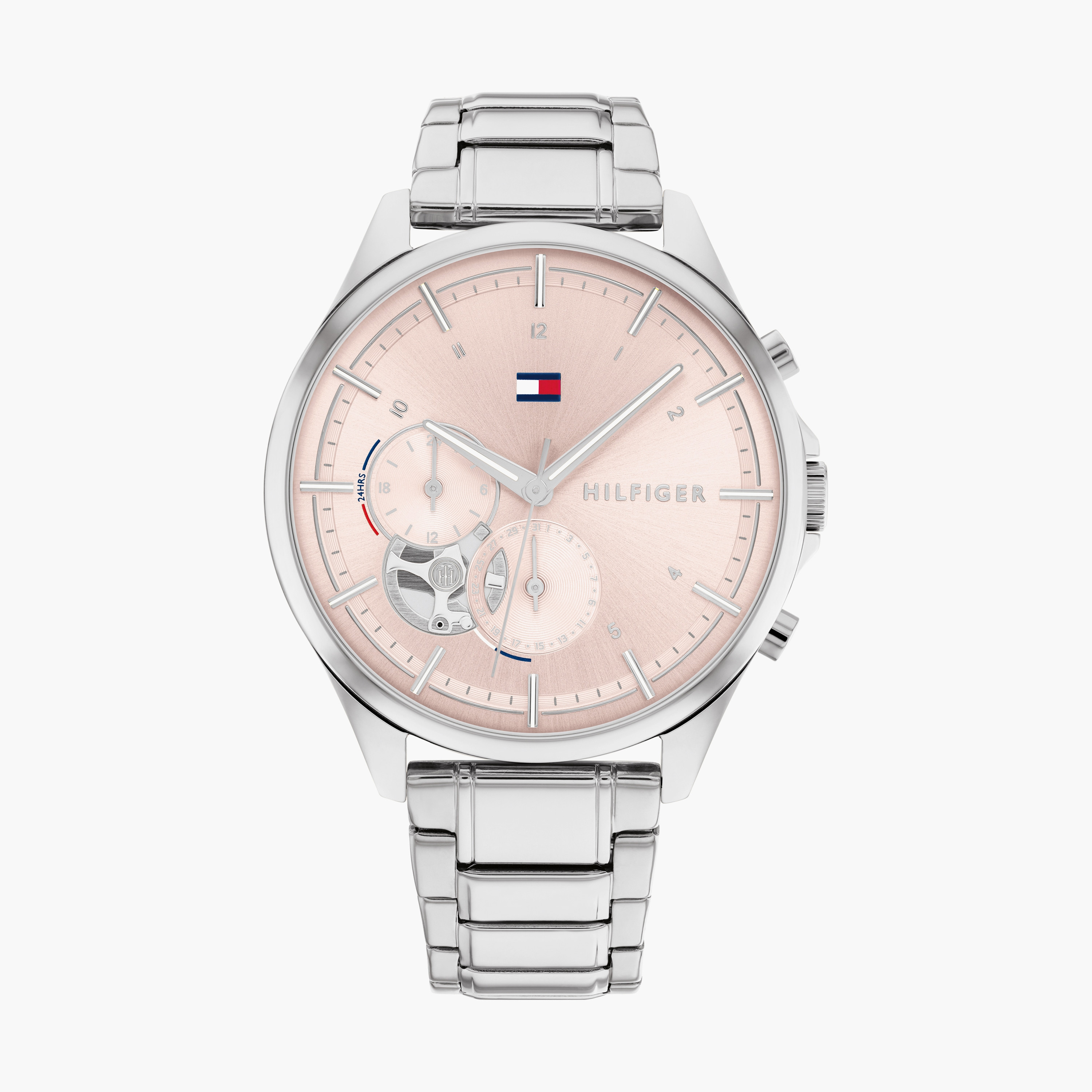 ساعة يد 38 للنساء ملم كرونوغراف فضي بسوار ستانلس ستيل تومي هيلفيغر 1782414-women-watchesandjewellery-watches-image-1