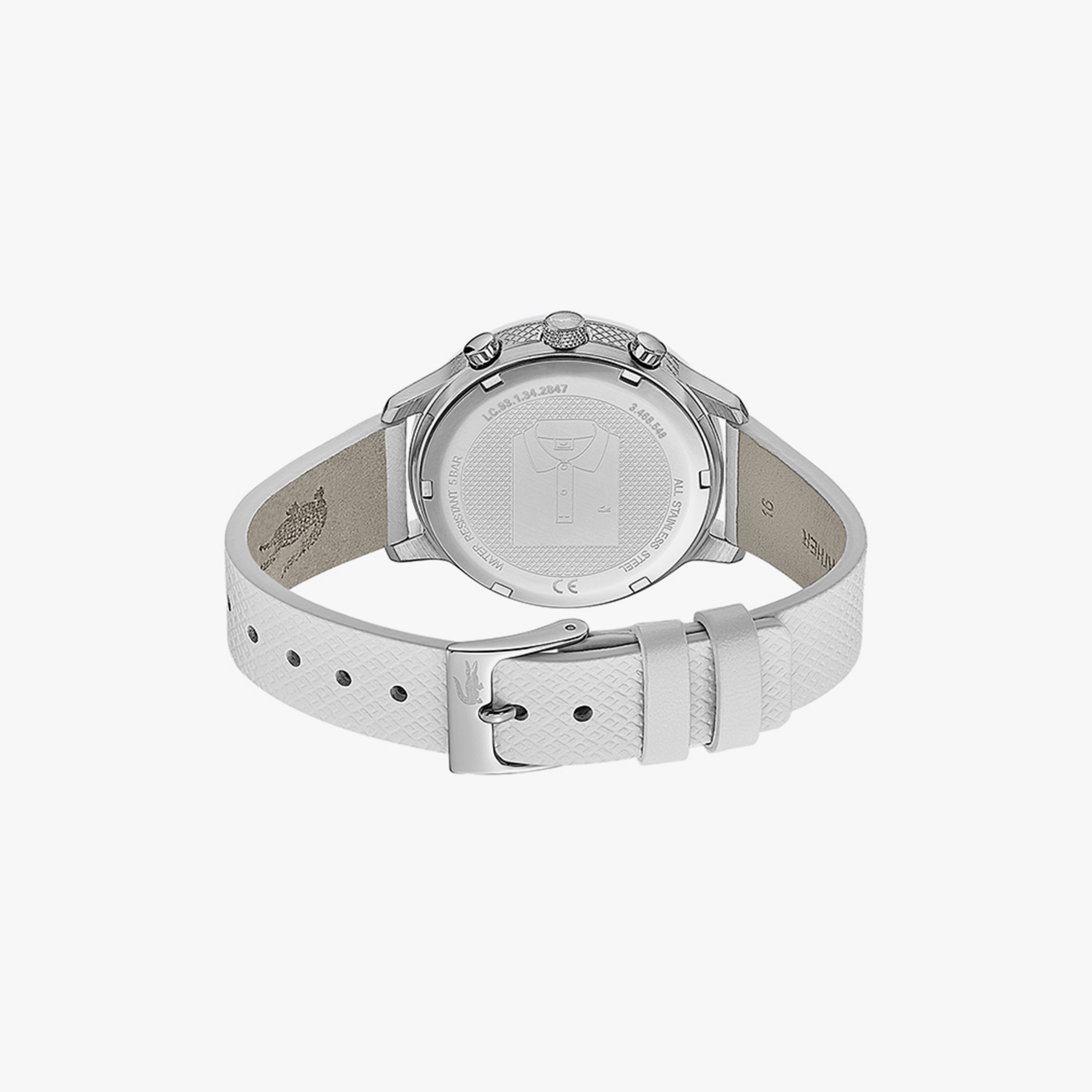 Lacoste Women's 36 MM White Chronograph Leather Strap Watch - 2001151-women-watchesandjewellery-watches-image-3