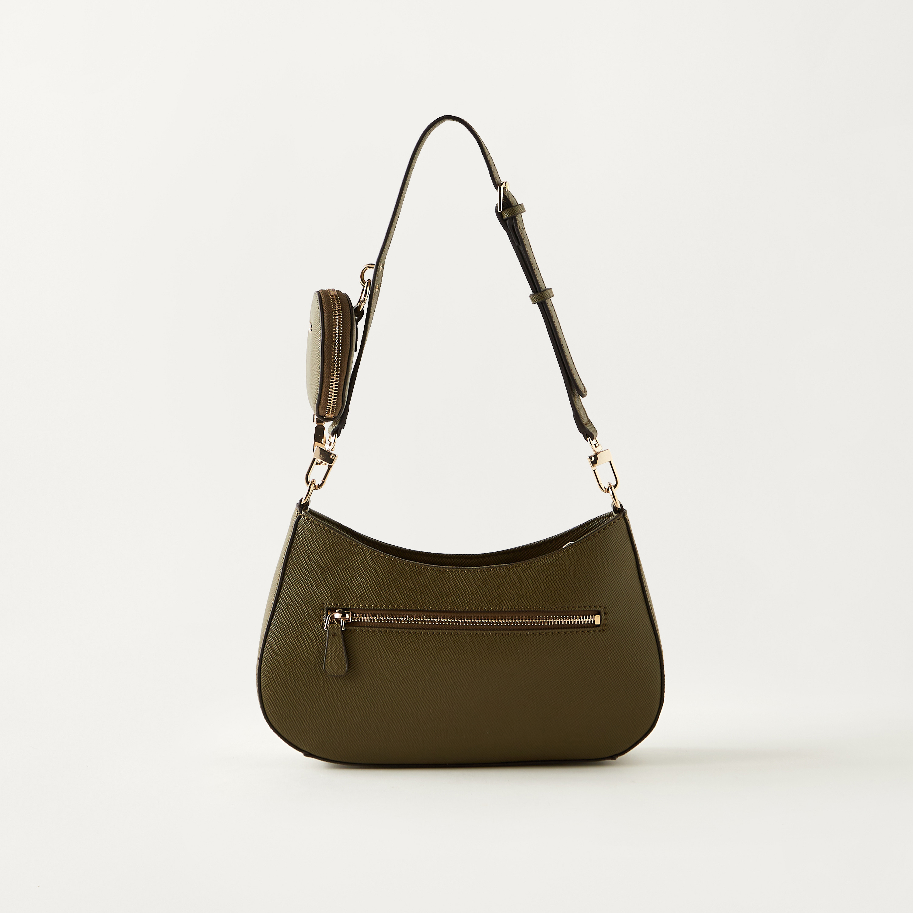Guess Textured Shoulder Bag with Strap and Coin Pouch-women-bagsandwallets-handbags-image-4