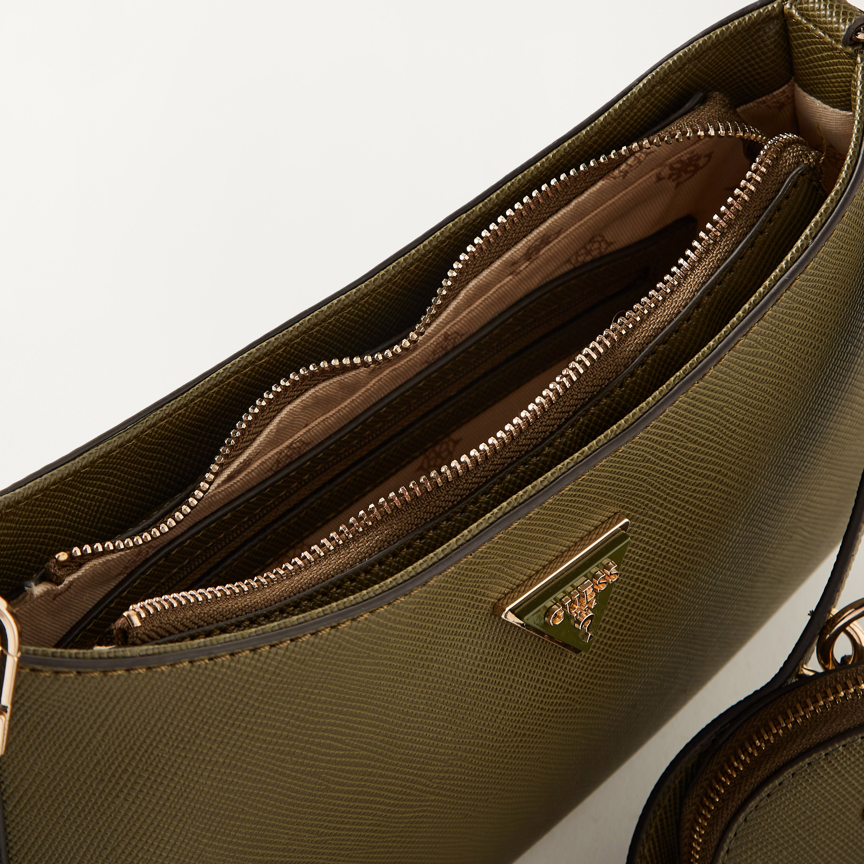 Guess Textured Shoulder Bag with Strap and Coin Pouch-women-bagsandwallets-handbags-image-5