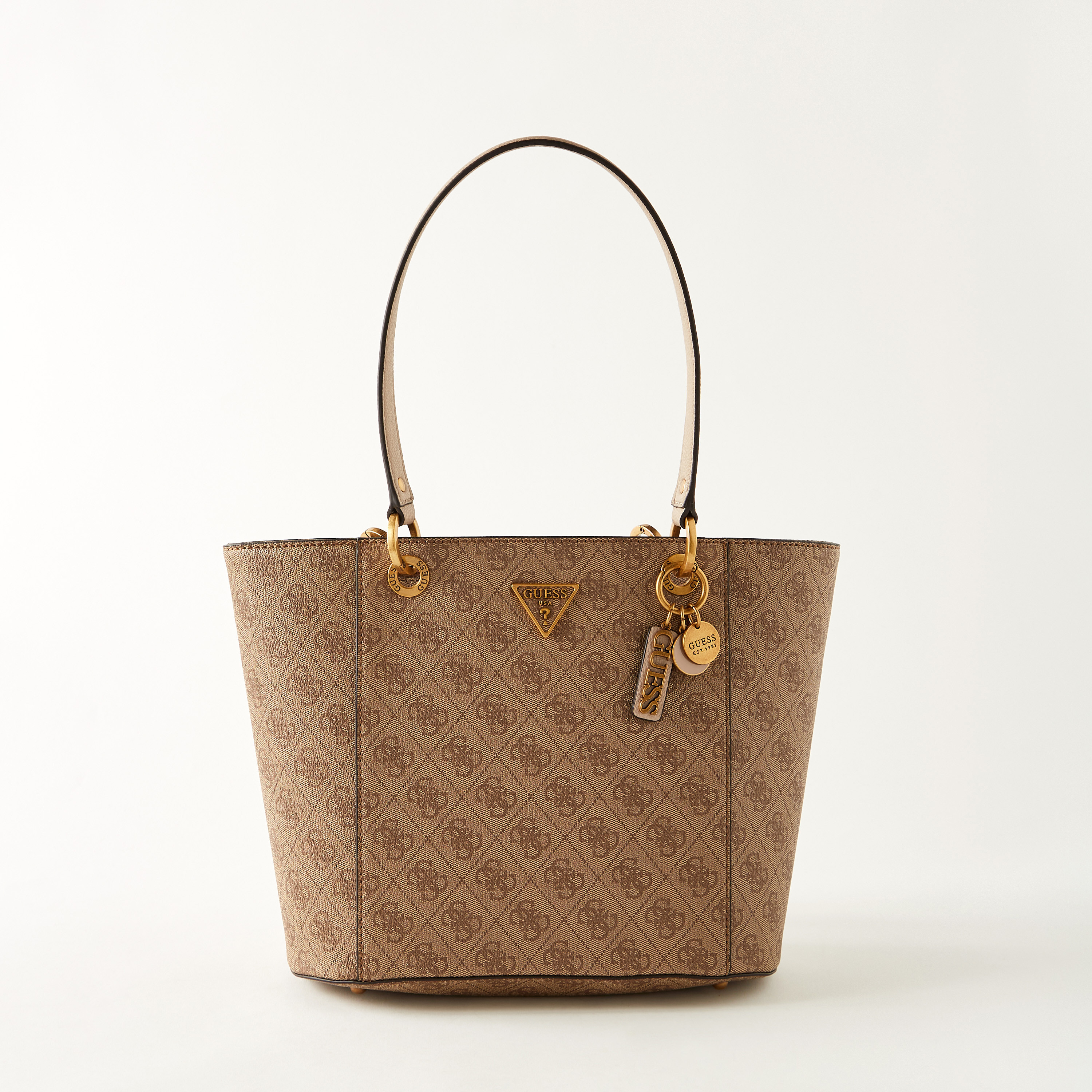 Buy Women s Guess Printed Tote Bag with Double Handles and Zip Closure Online Centrepoint UAE