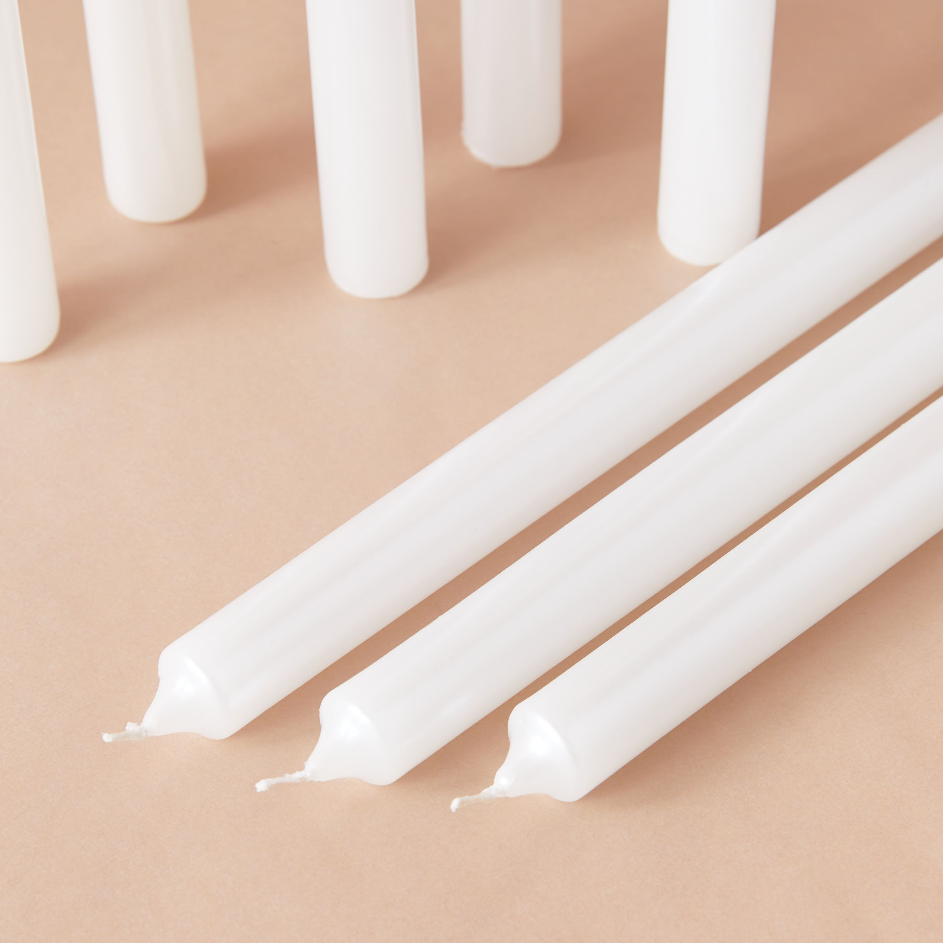 Essentials Taper Dinner Candles White - Pack of 8-household-homefragrance-candles-image-3