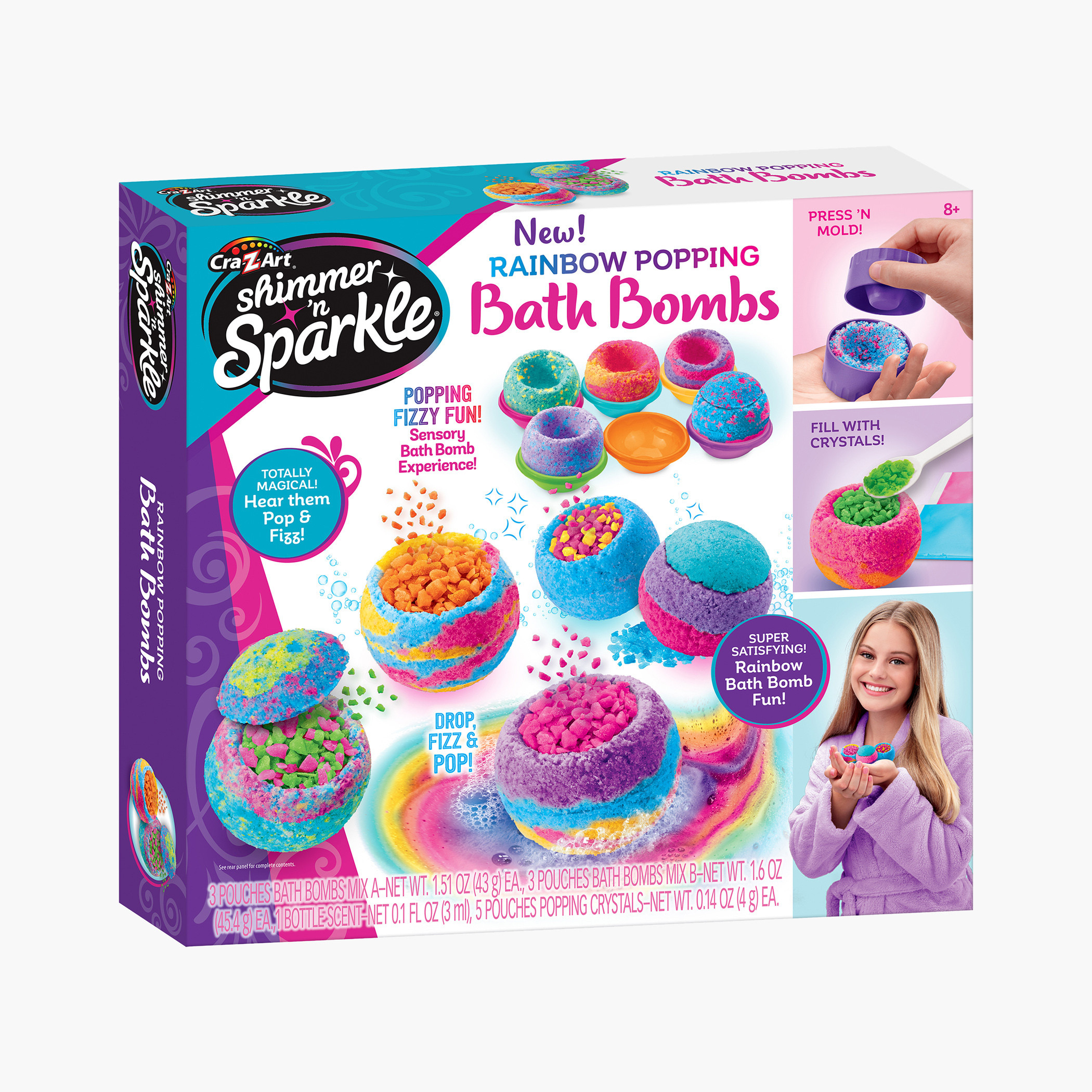 Shimmer and Sparkle Rainbow Popping Bath Bomb Set-school-artsandcrafts-image-3