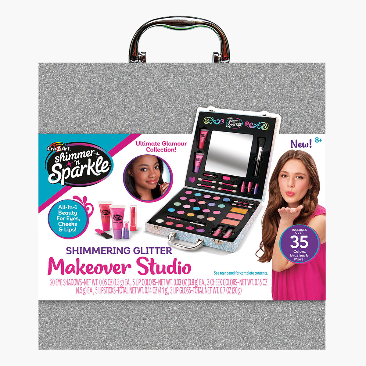 مجموعة ستوديو مستحضرات التجميل جليتر ميك أوفر من شيمر أند سباركل-toys-roleplay-makeupandcosmeticsets-image-1