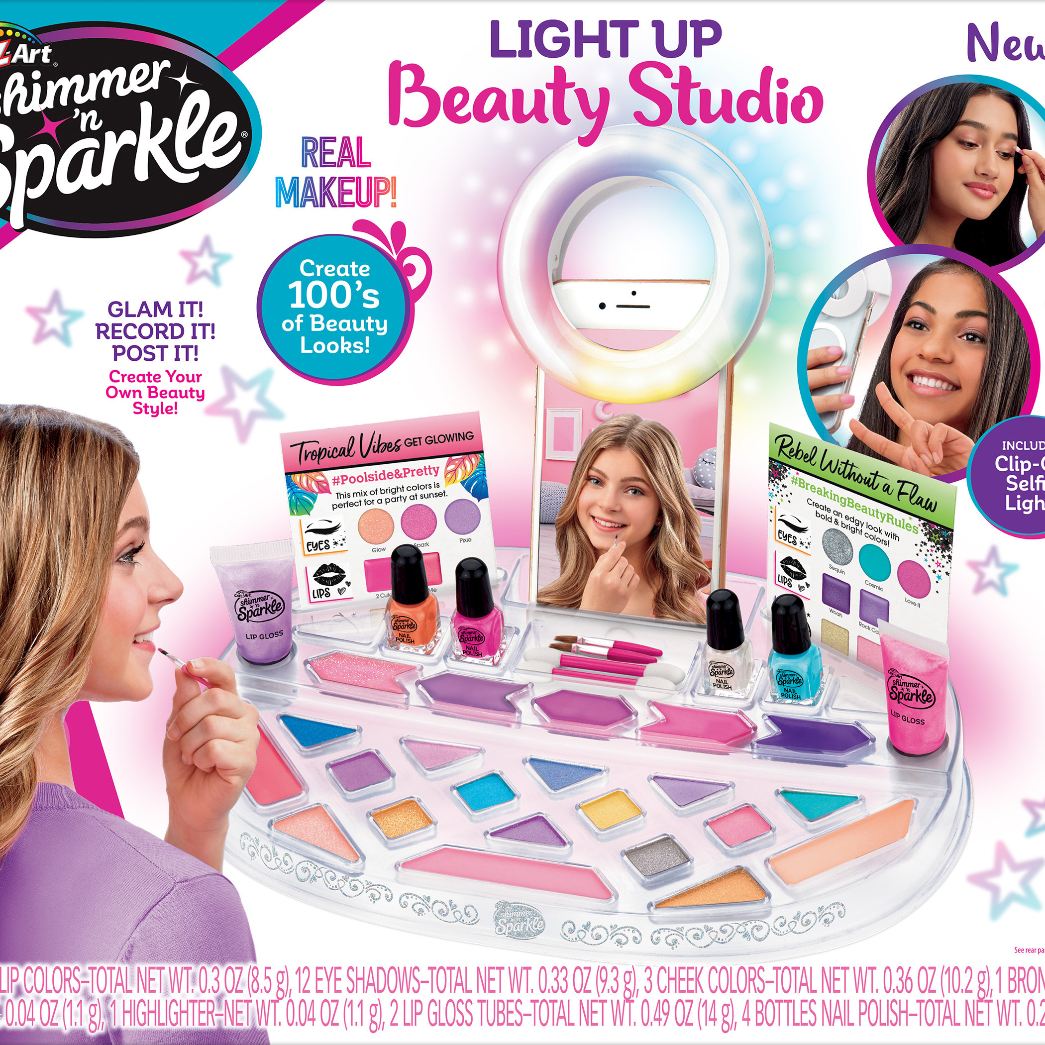 Shimmer & Sparkle Light Up Beauty Studio Playset-toys-roleplay-makeupandcosmeticsets-image-1