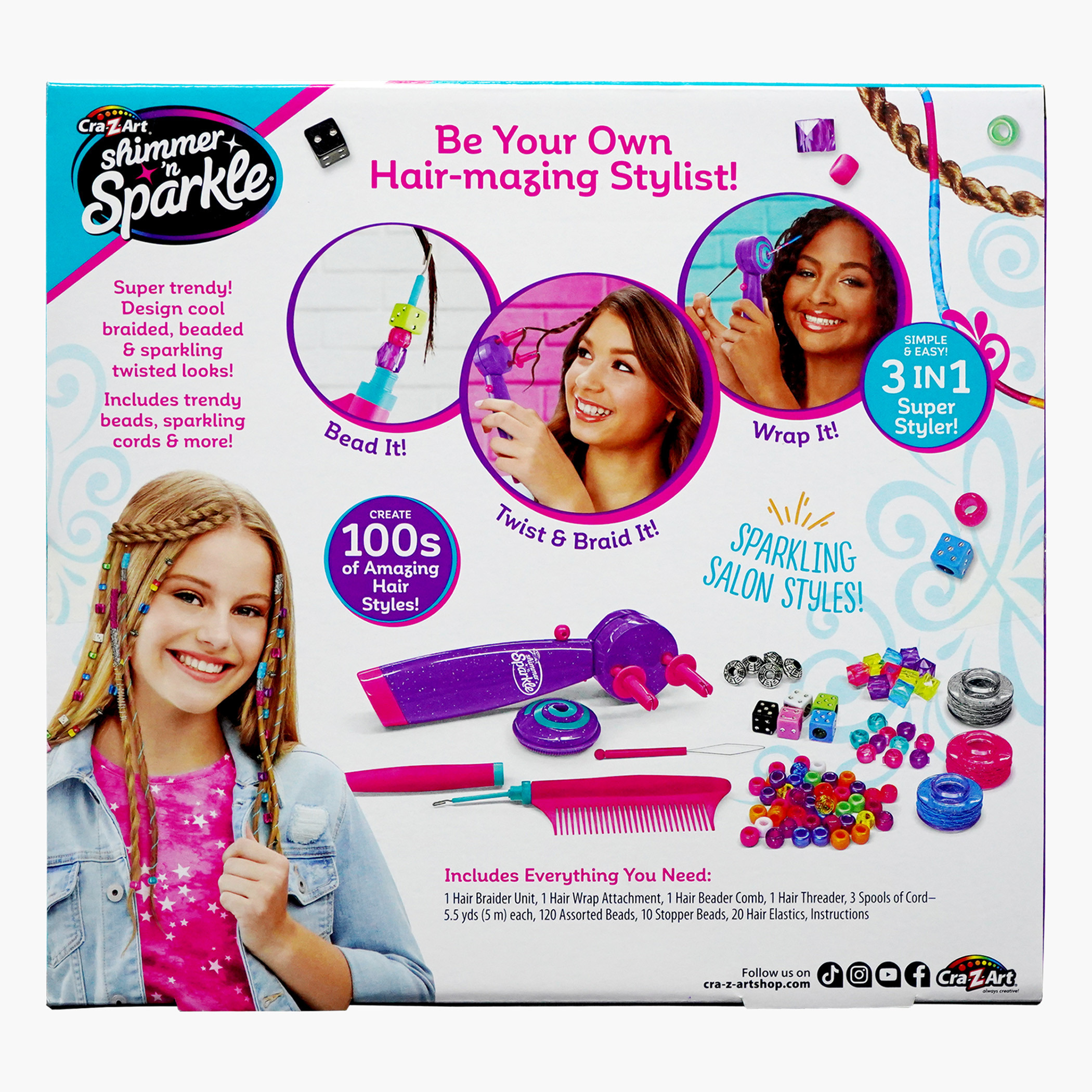 Shimmer & Sparkle Deluxe Styler Braid Bead and Twist Hair Styling Playset-school-artsandcrafts-image-2