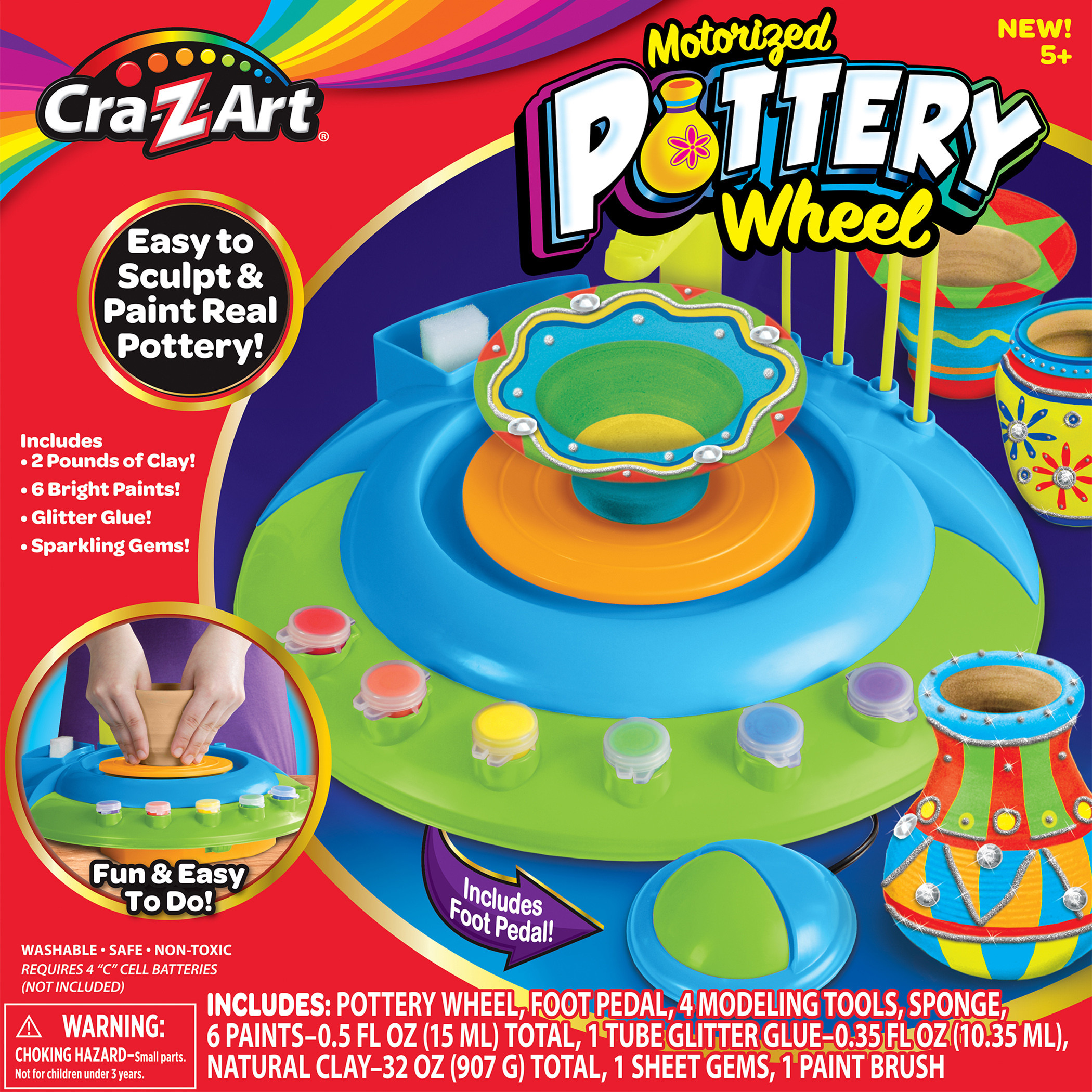 Cra-Z-Art Motorised Pottery Wheel Playset-school-artsandcrafts-image-1