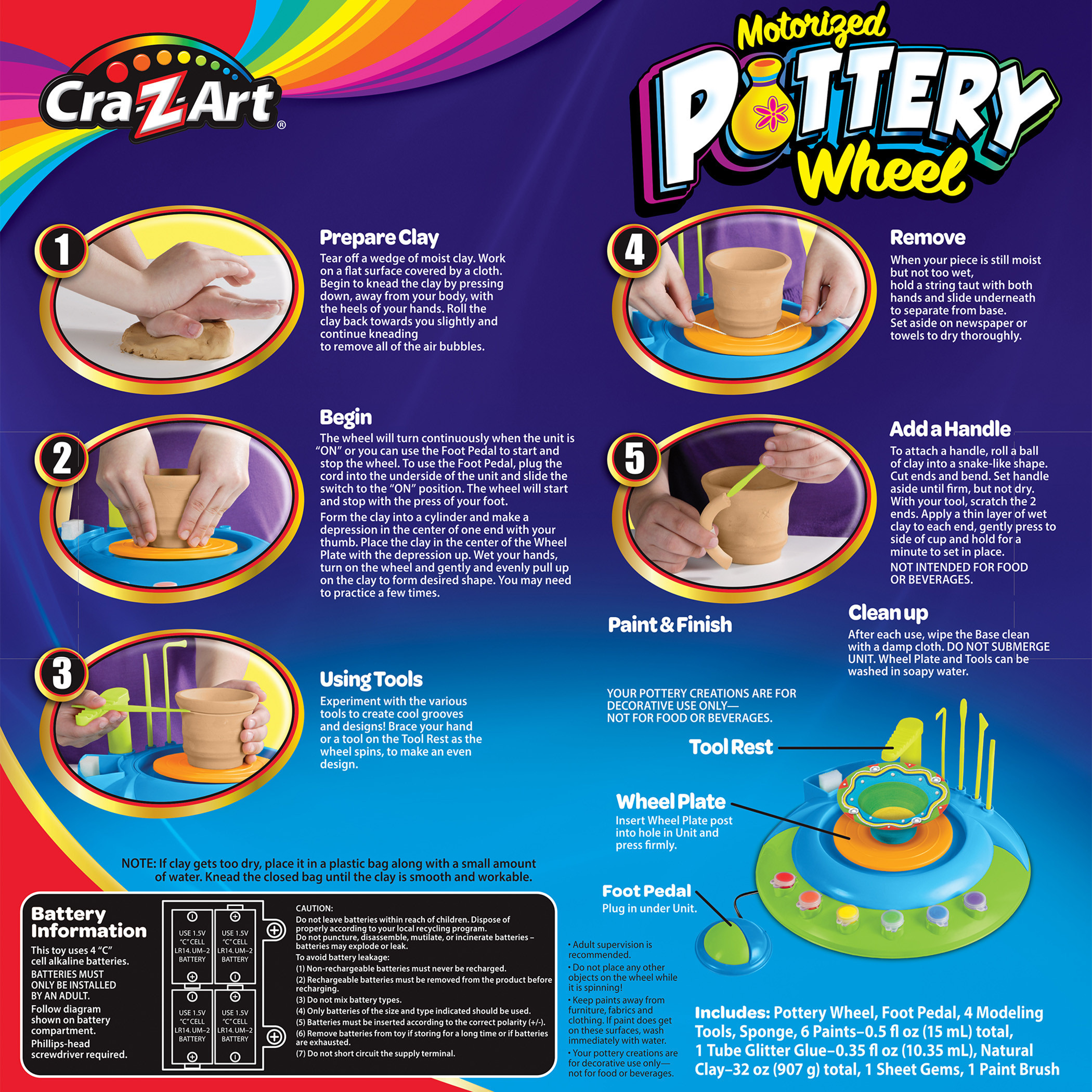 Cra-Z-Art Motorised Pottery Wheel Playset-school-artsandcrafts-image-2