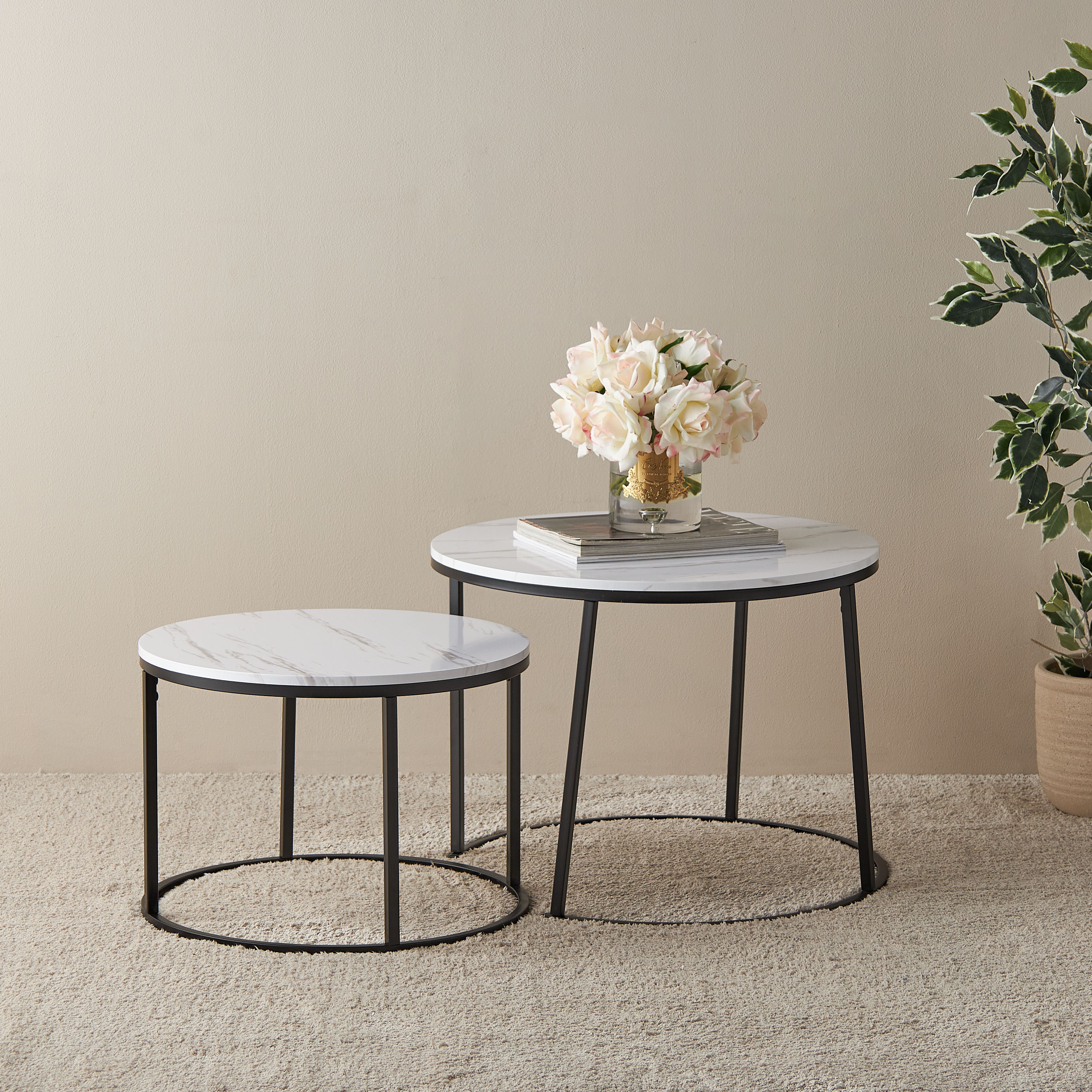 Accent table set on sale of 2