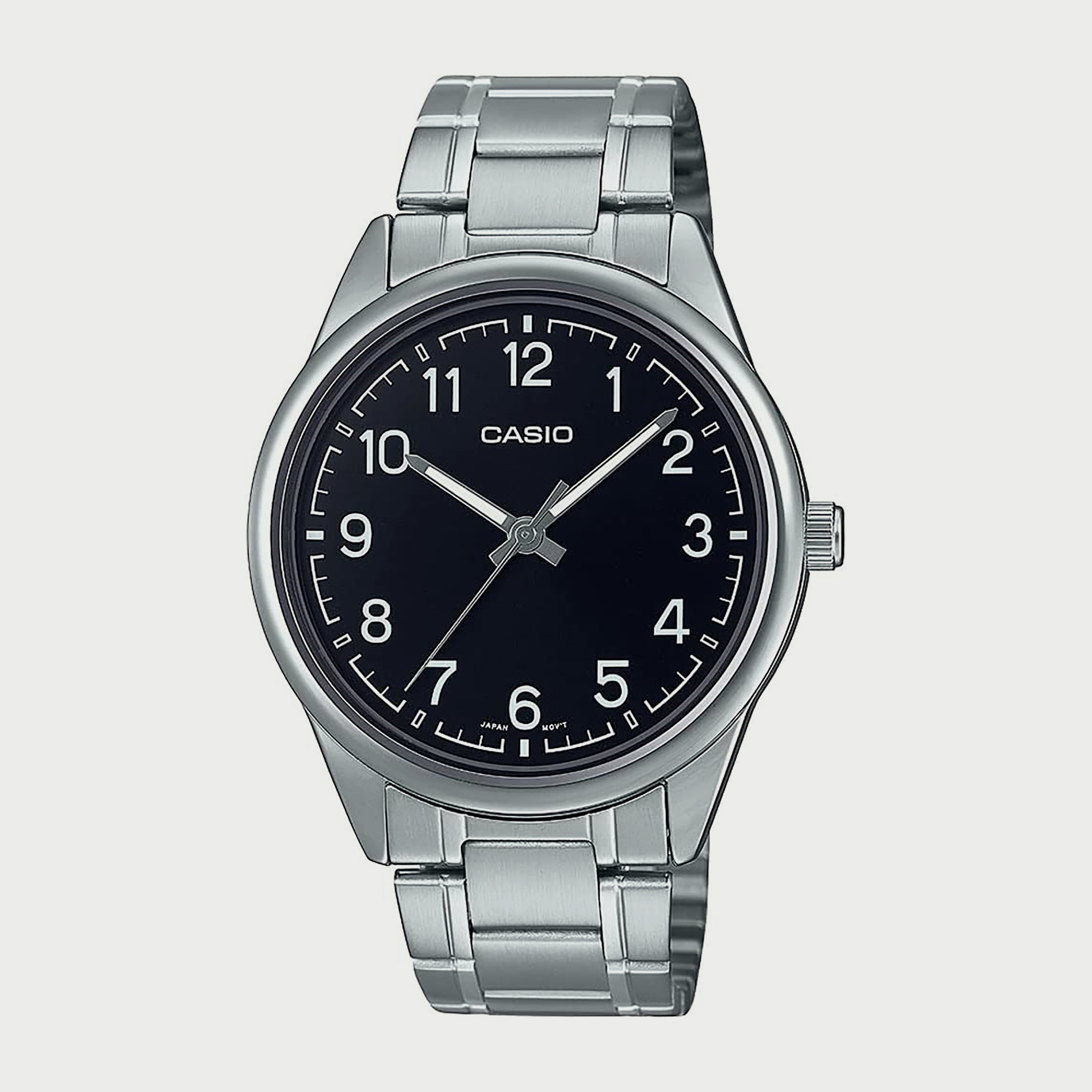 Casio Men's Silver Analog Stainless Steel Strap "Watch" MTP-V005D-1B4UDF-men-watchesandjewellery-watches-image-1