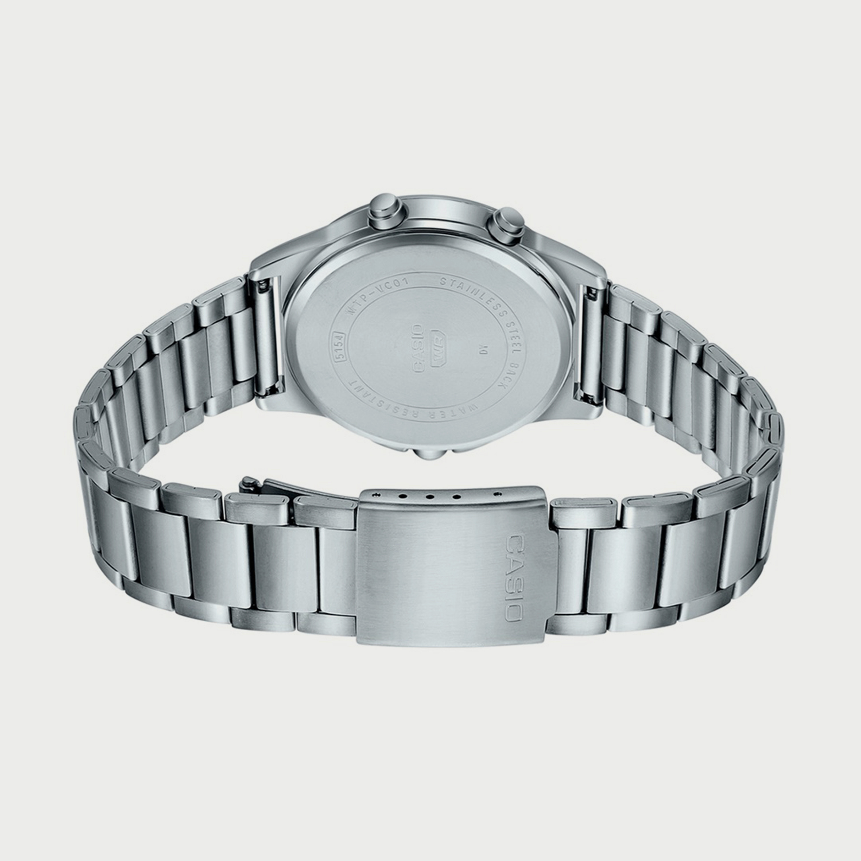 Casio Men's Silver Analog-Digital Stainless Steel Strap "Watch" MTP-VC01D-1EUDF | 46 MM-men-watchesandjewellery-watches-image-3