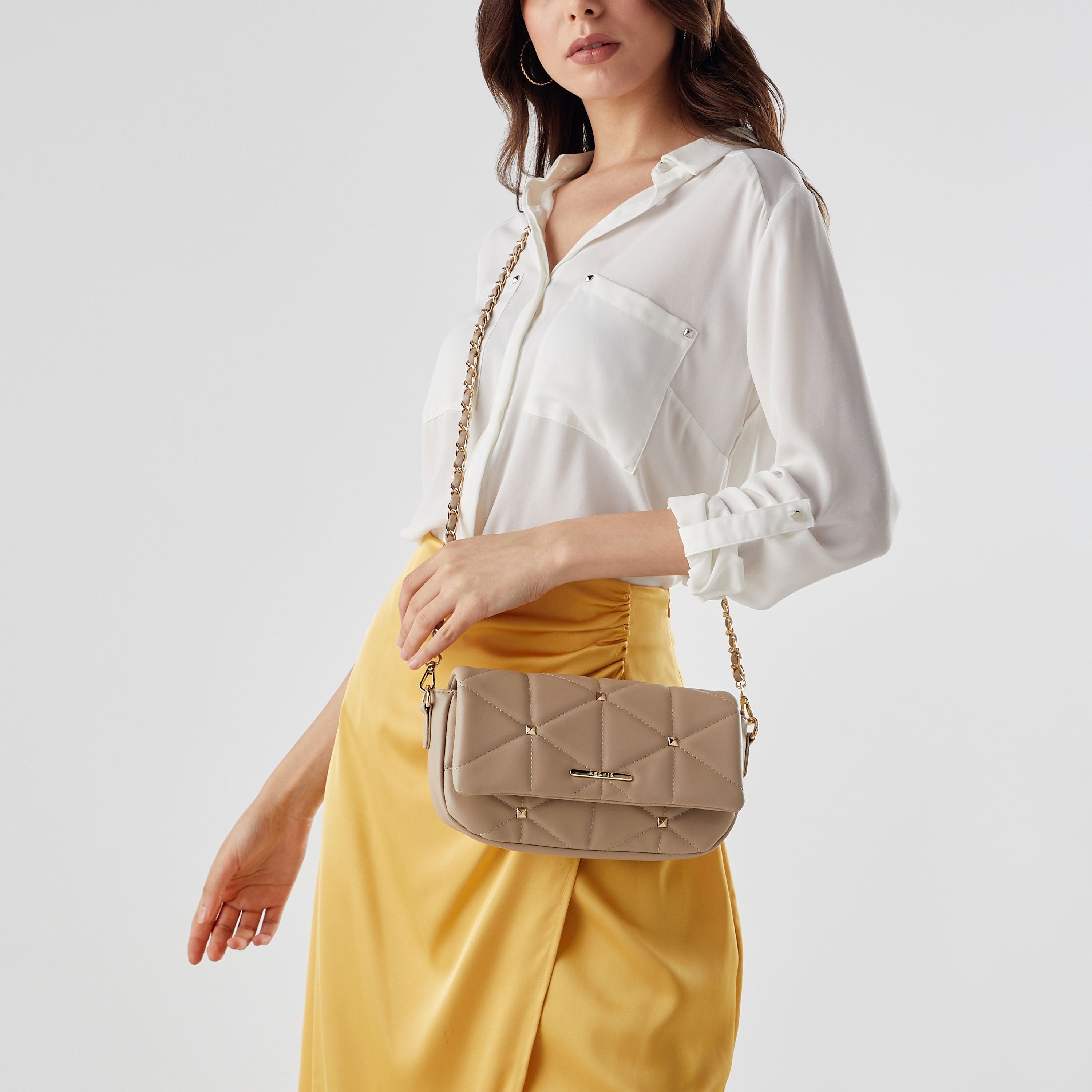 Buy Women s Bessie London Quilted Crossbody Bag Online