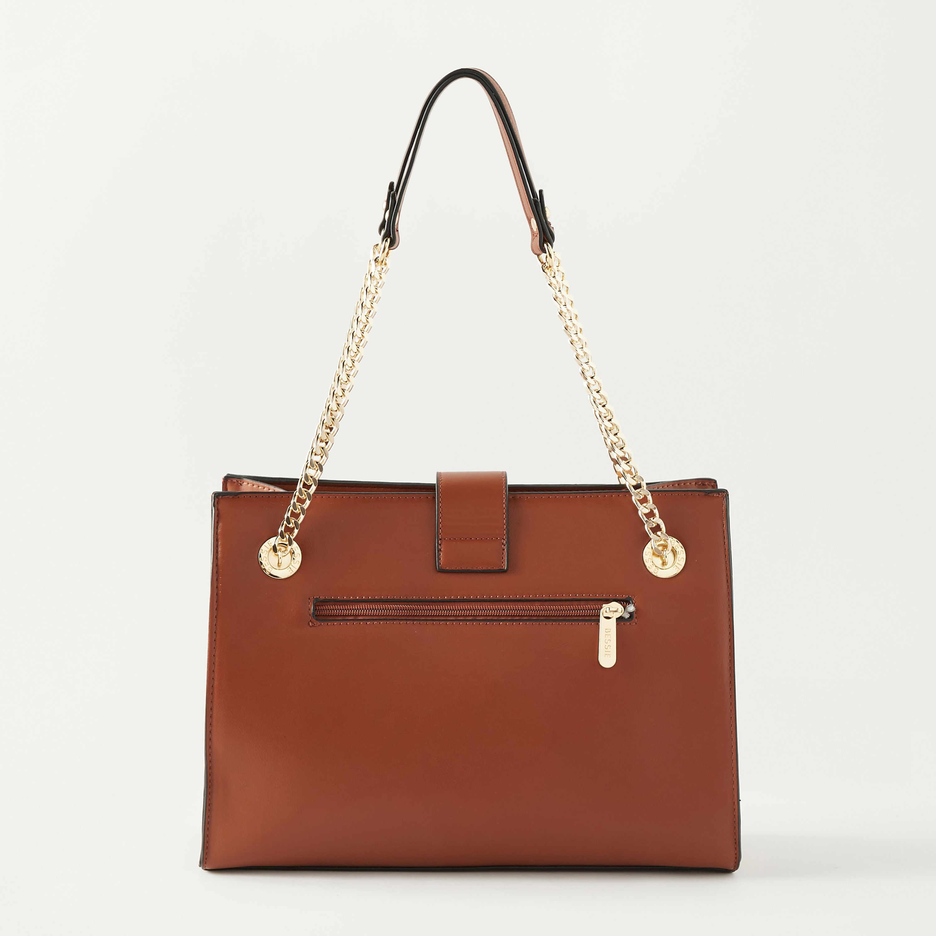 Shop Bessie London All-Over Logo Print Tote Bag Online