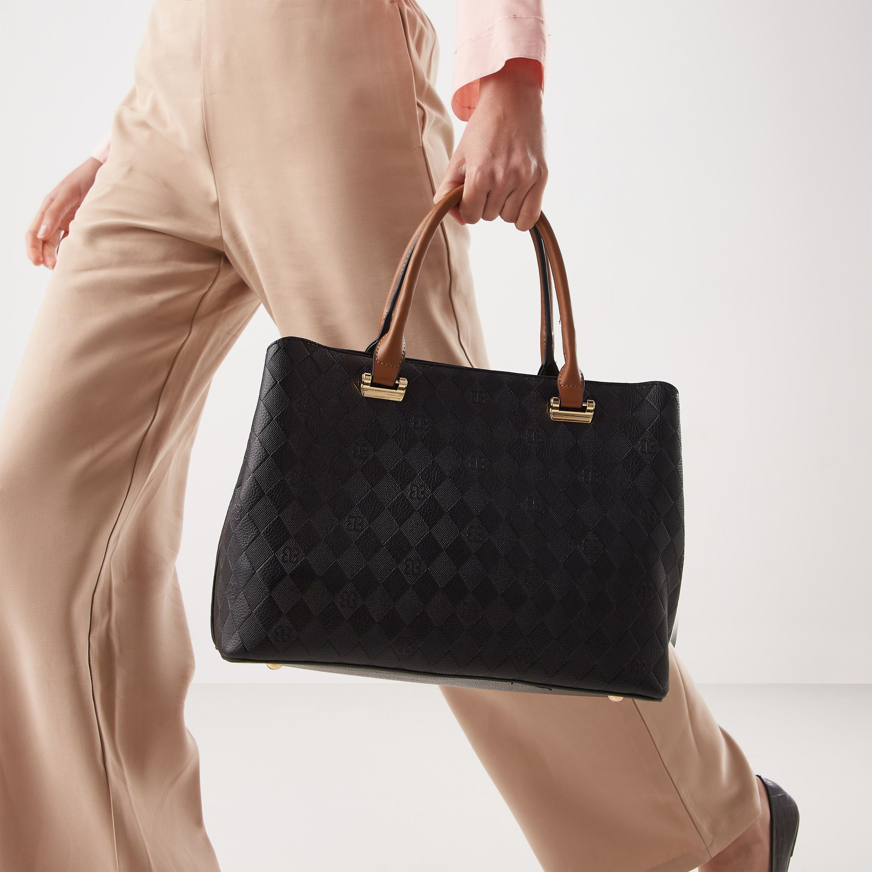 Bessie London Textured Tote Bag-women-bagsandwallets-handbags-image-1
