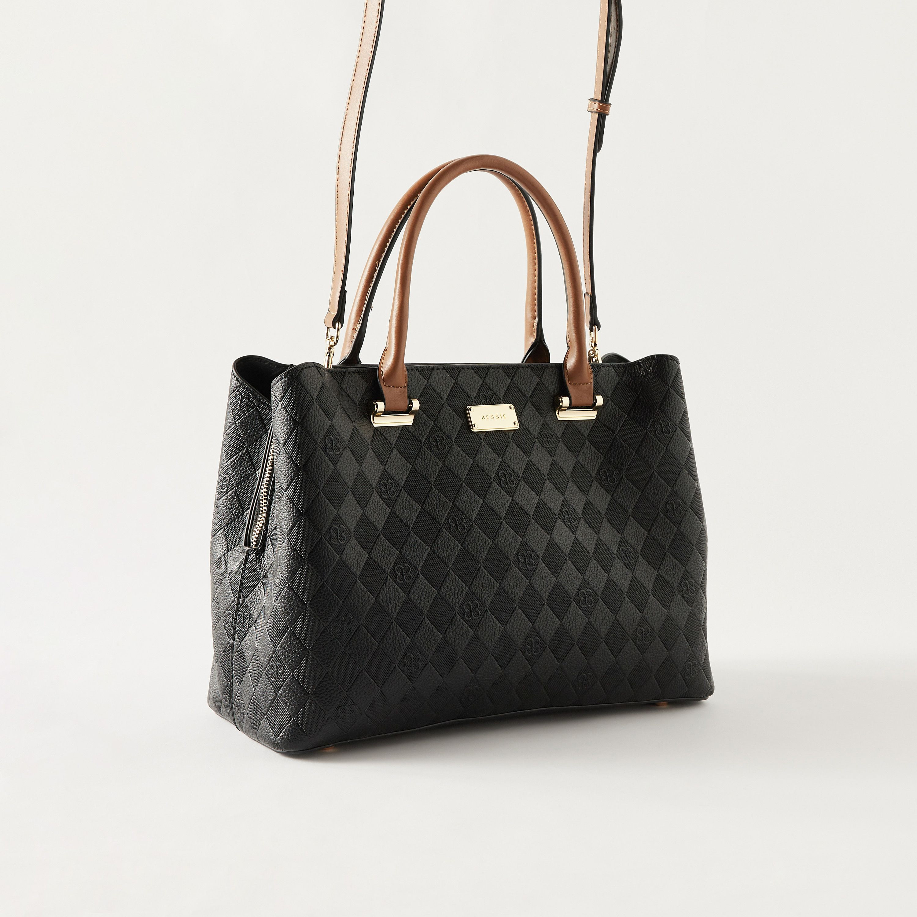 Bessie London Textured Tote Bag-women-bagsandwallets-handbags-image-3