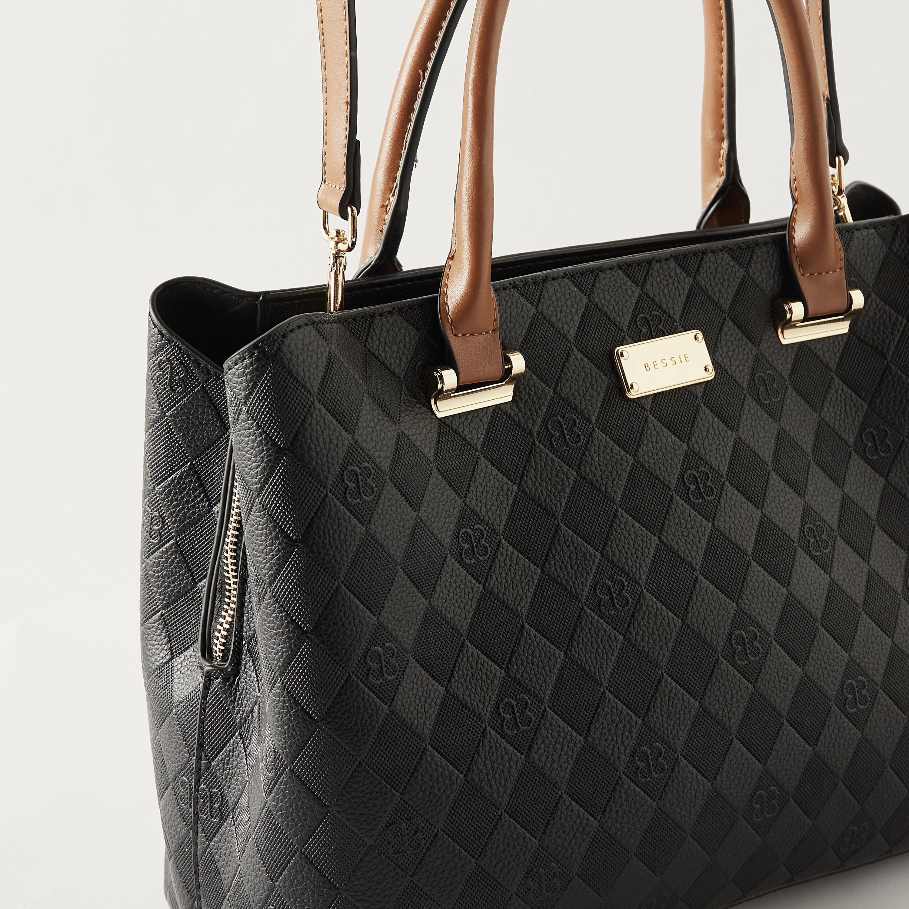 Bessie London Textured Tote Bag-women-bagsandwallets-handbags-image-4