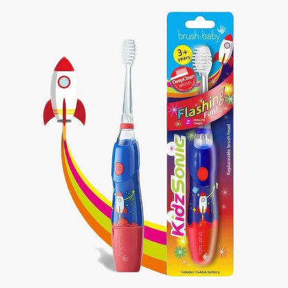 Brush Baby Rocket Print KidzSonic Electric Toothbrush-Oral Care-image-0