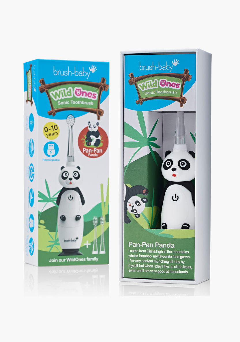 Brush Baby Panda Print Rechargeable Toothbrush-Oral Care-image-0