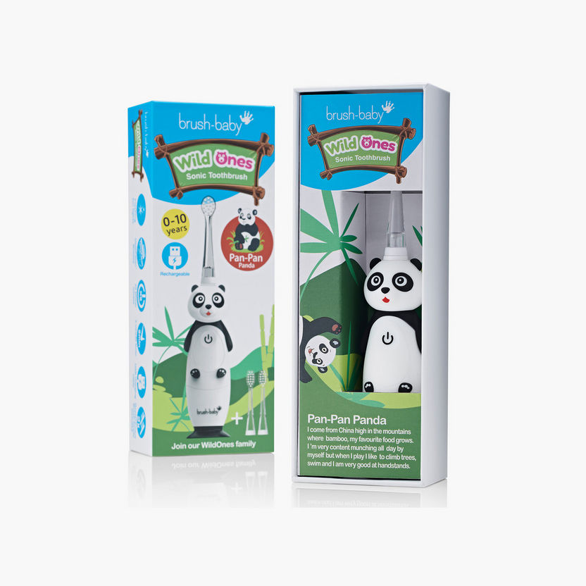 Brush Baby Panda Print Rechargeable Toothbrush-Oral Care-image-0