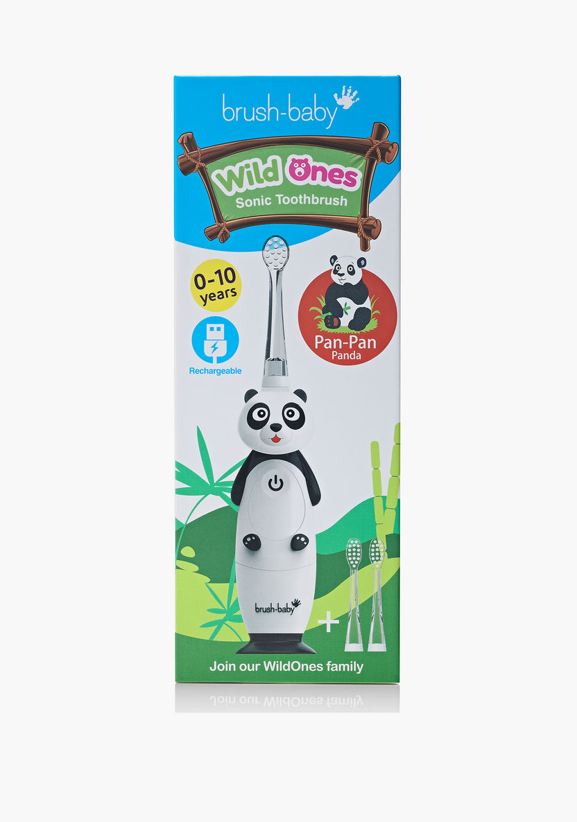 Brush Baby Panda Print Rechargeable Toothbrush-Oral Care-image-1