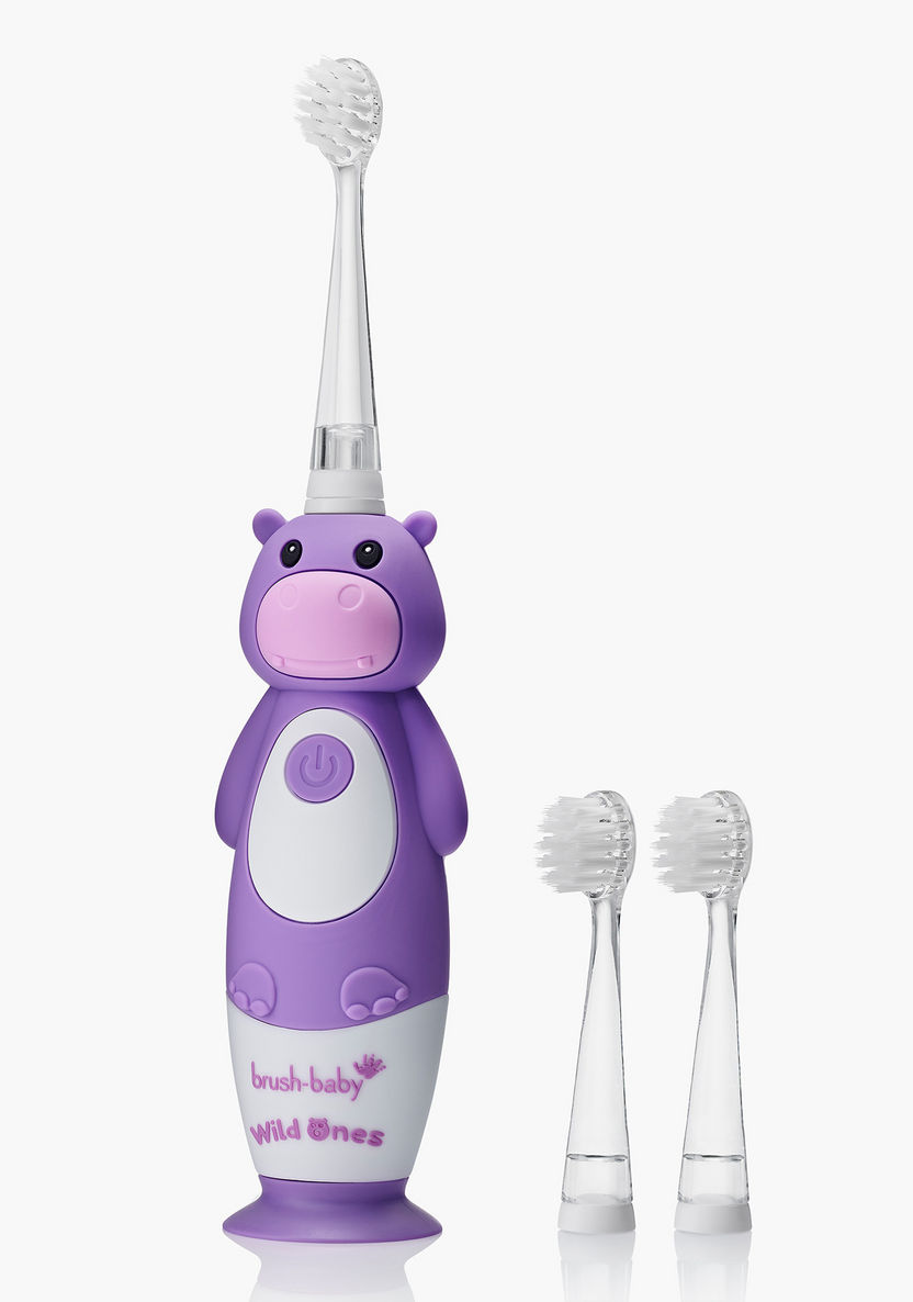 Brush Baby Wild Ones Hippo Rechargeable Toothbrush-Oral Care-image-2