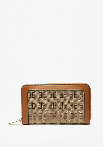 Elle Embellished Zip Around Wallet-Wallets & Clutches-image-0