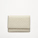 Elle Embossed Bi-Fold Wallet with Flap Closure-Wallets and Clutches-thumbnailMobile-0