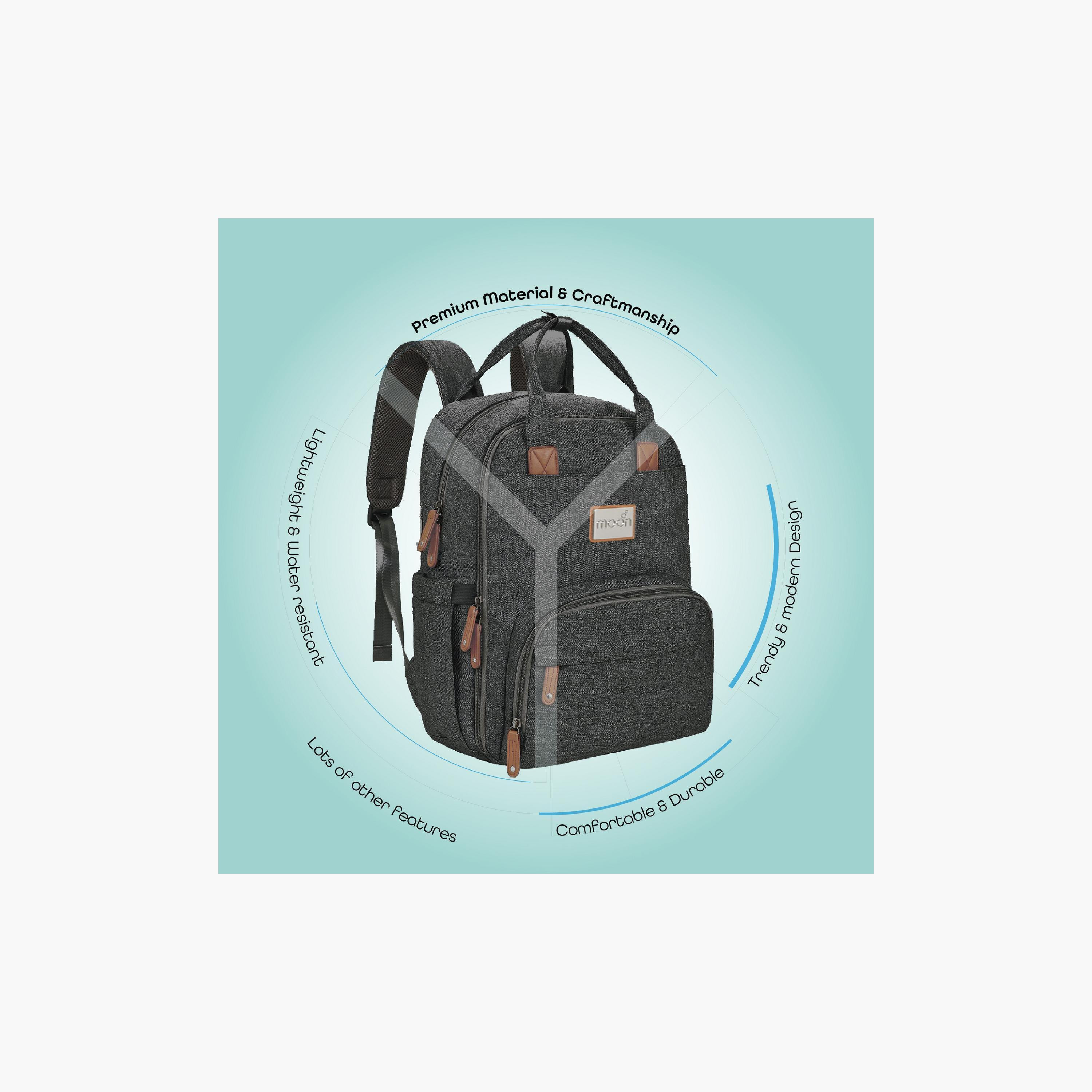 Moon Kary Me Diaper Backpack with Adjustable Straps and Zip Closure-baby-diapering-diaperbags-image-4