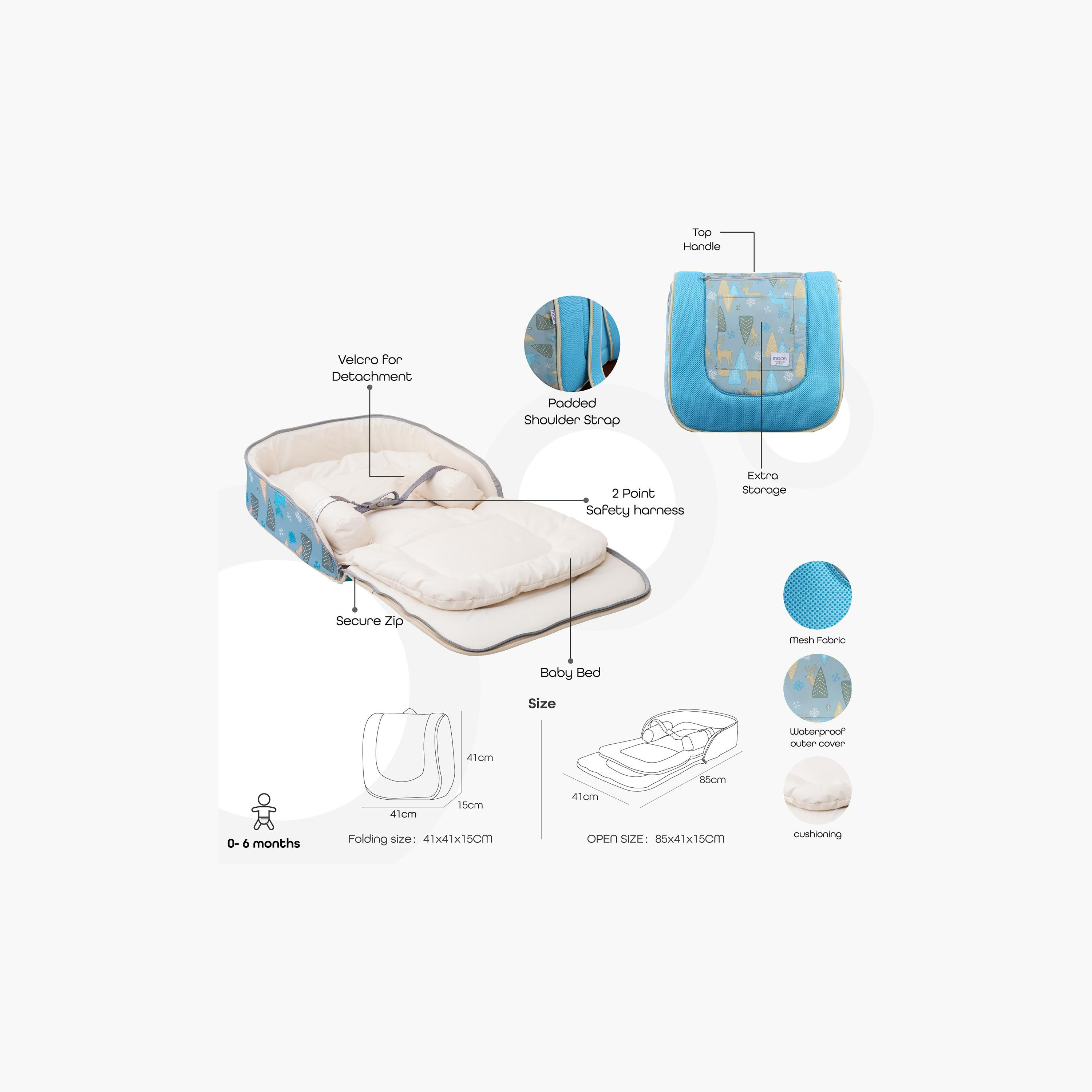 Moon Travalo Deer Print Portable Travel Baby Bed and Backpack-baby-gear-travelaccessories-image-3