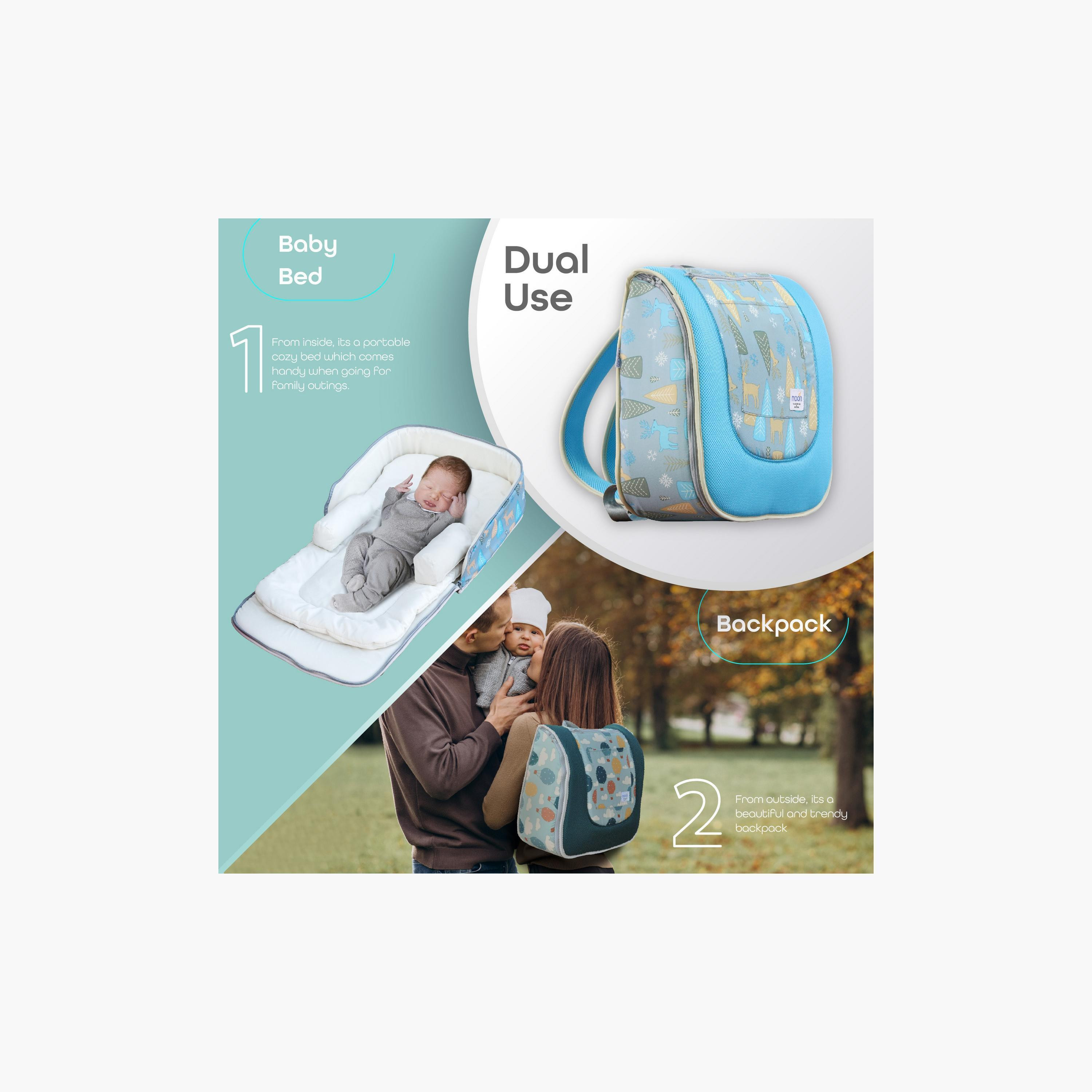 Moon Travalo Deer Print Portable Travel Baby Bed and Backpack-baby-gear-travelaccessories-image-4
