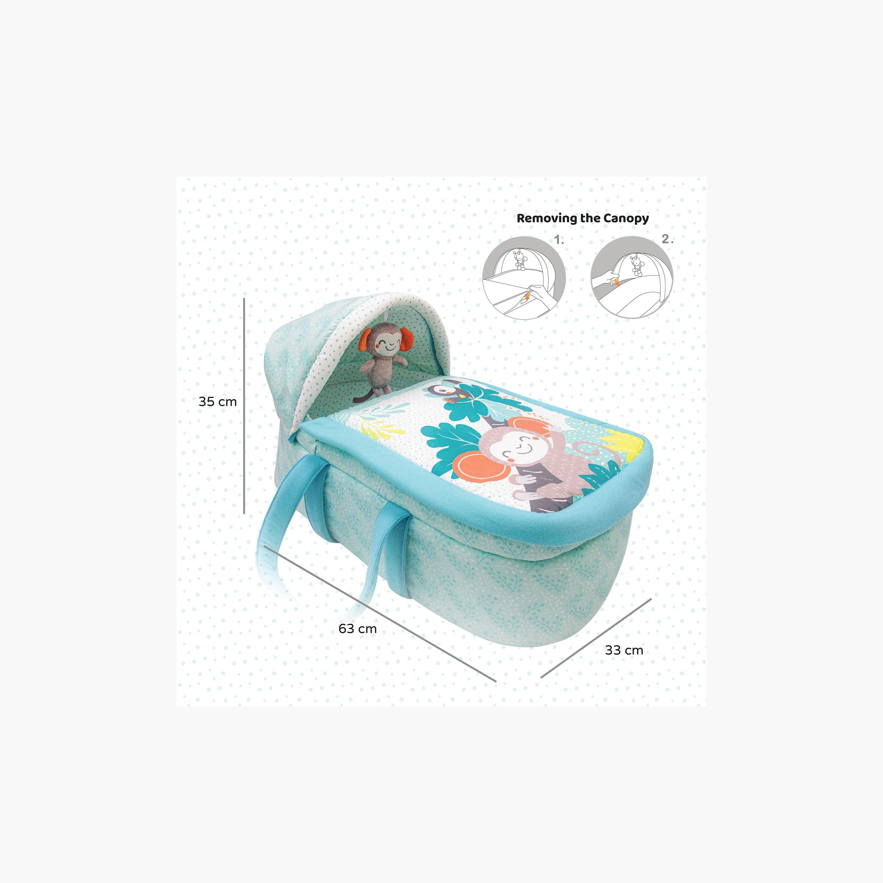 Moon Printed Moses Basket with Canopy-baby-nursery-furniture-mosesbaskets-image-3