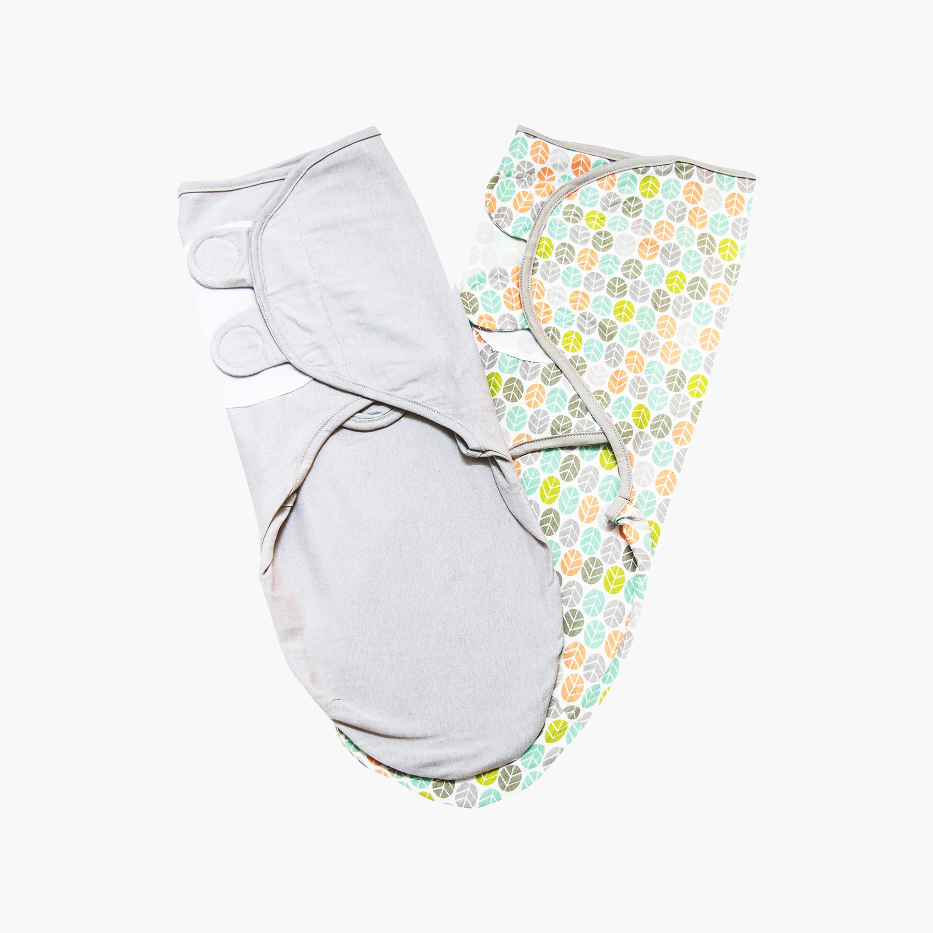 Moon Organic Swaddle with Hook and Loop Closure - Set of 2-baby-nursery-blanketsandswaddles-swaddlesandsleepingbags-image-1