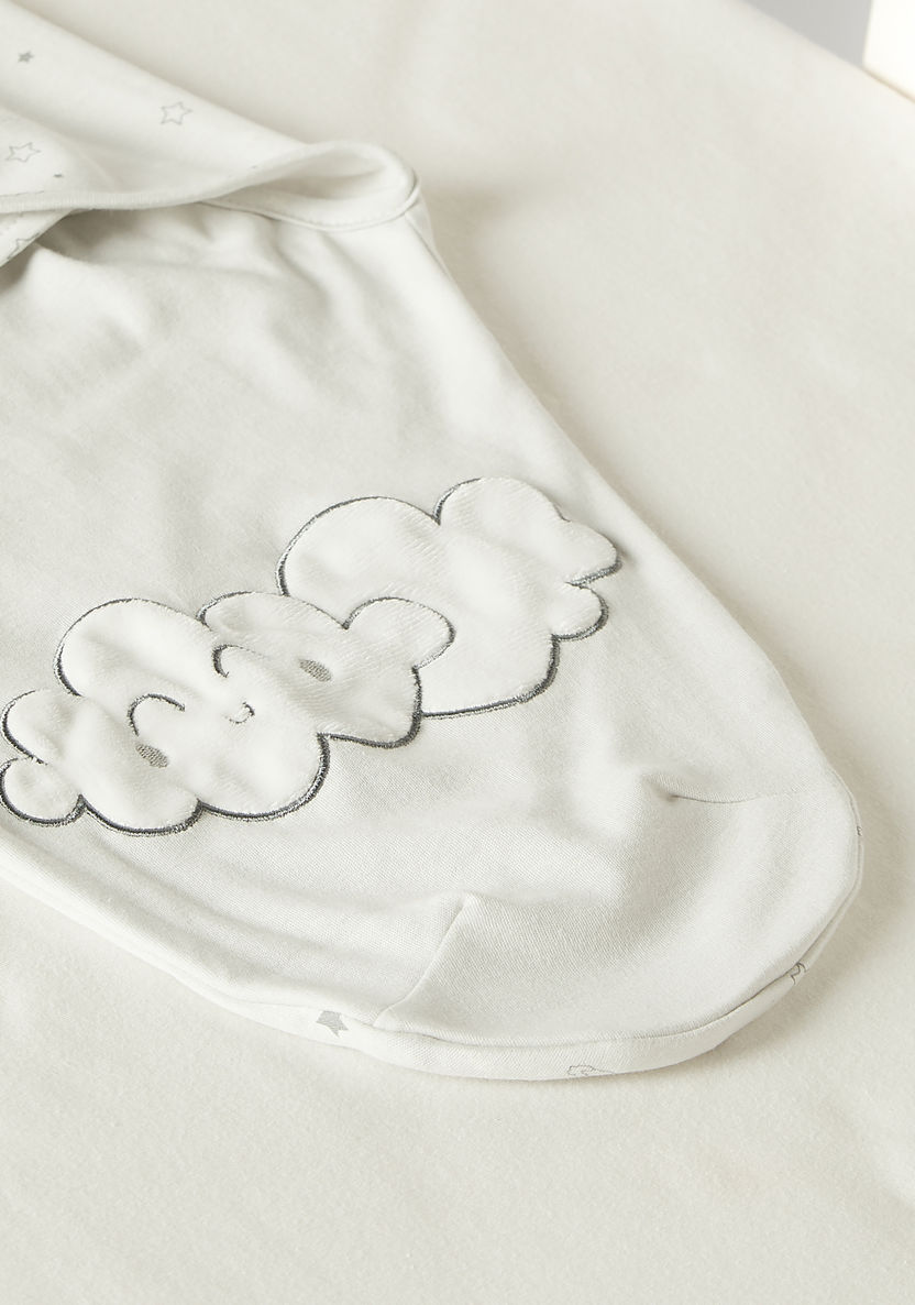 Juniors Printed Swaddle Wrap with Cloud Applique-Swaddles and Sleeping Bags-image-1