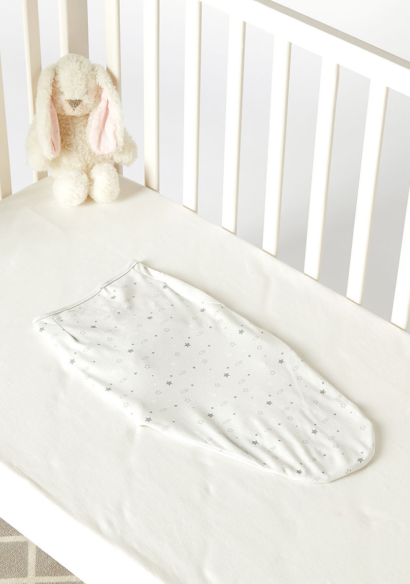 Juniors Printed Swaddle Wrap with Cloud Applique-Swaddles and Sleeping Bags-image-3