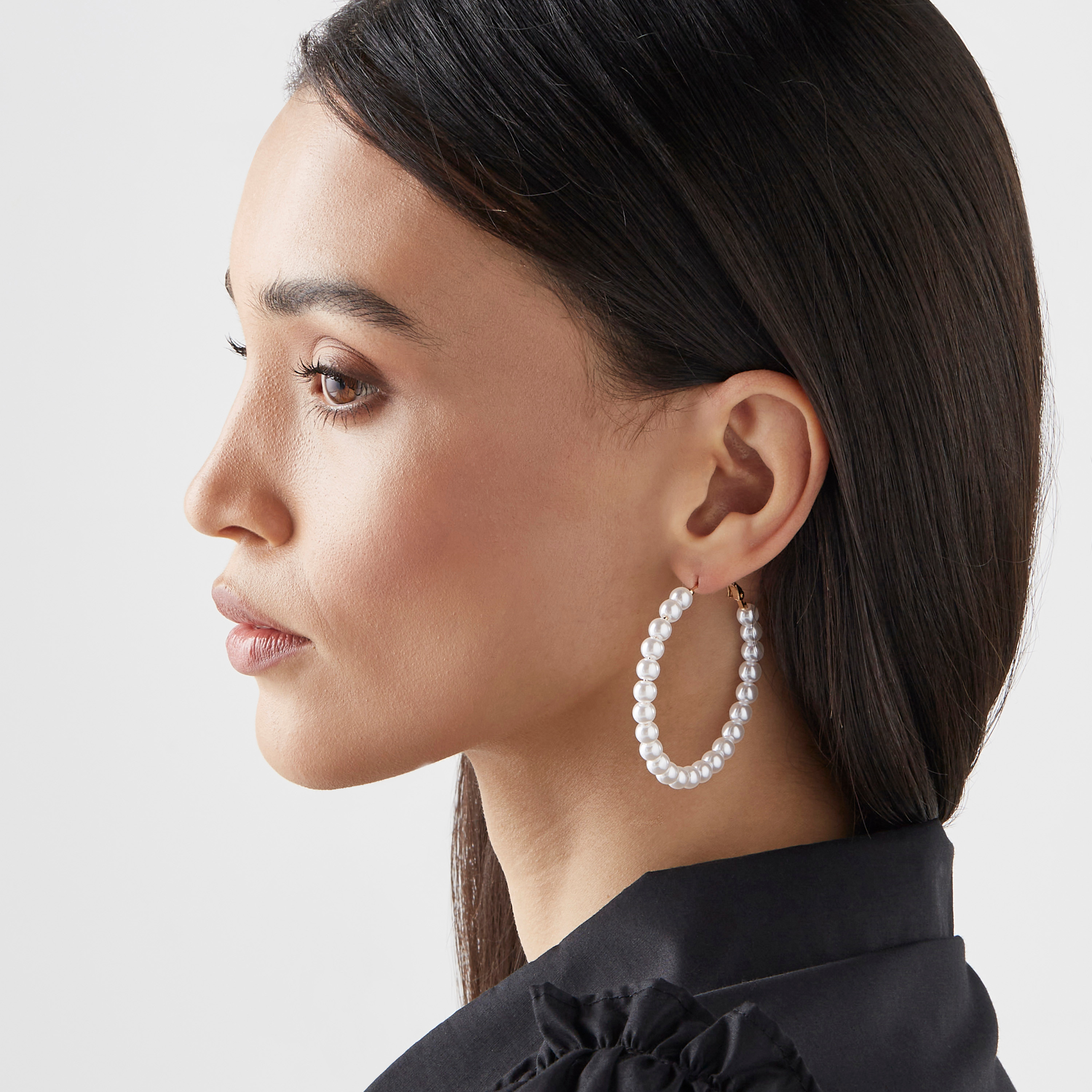 Embellished hot sale hoop earrings