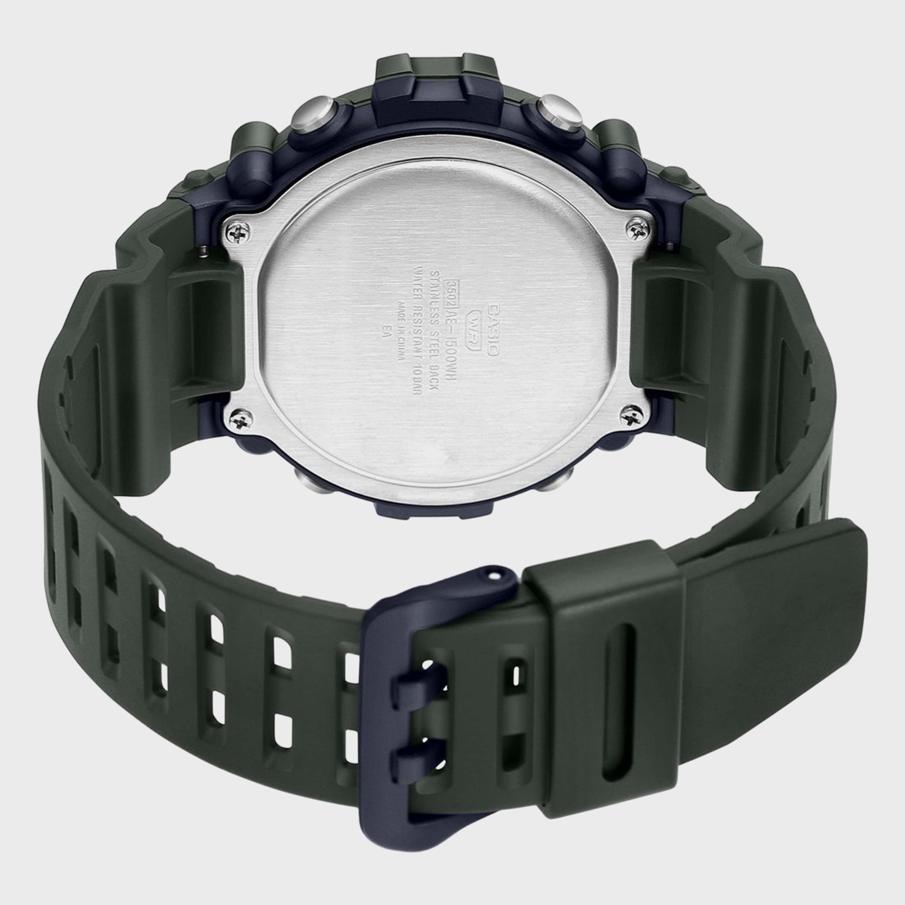 ساعة كاسيو للرجال "اخضر" رقمية بسوار راتنج "AE-1500WHX-3AVDF".-men-watchesandjewellery-watches-image-3