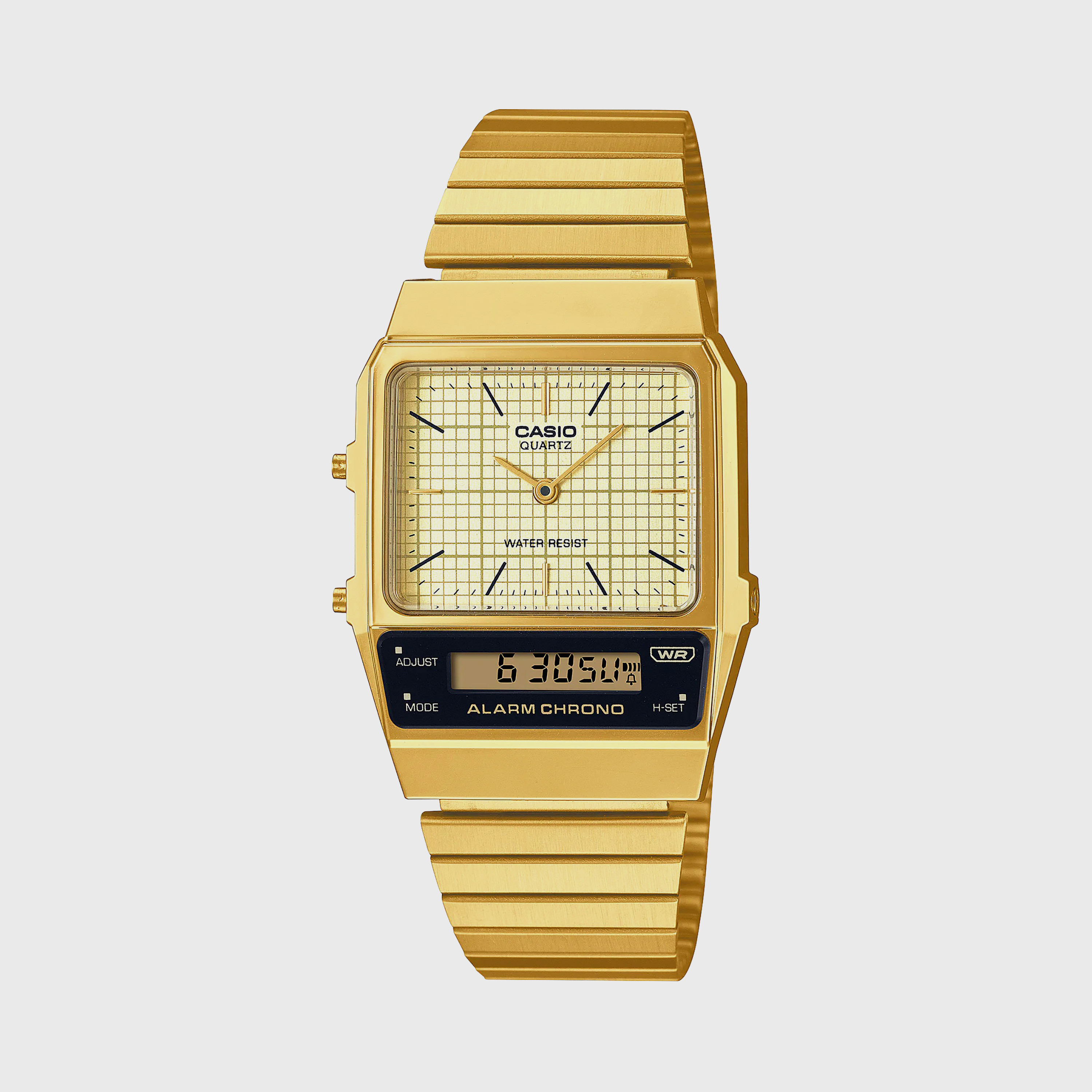 ساعة أنالوج ذهبية رقمية بسوار ستانلس ستيل من كاسيو للرجال - AQ-800EG-9ADF-men-watchesandjewellery-watches-image-1