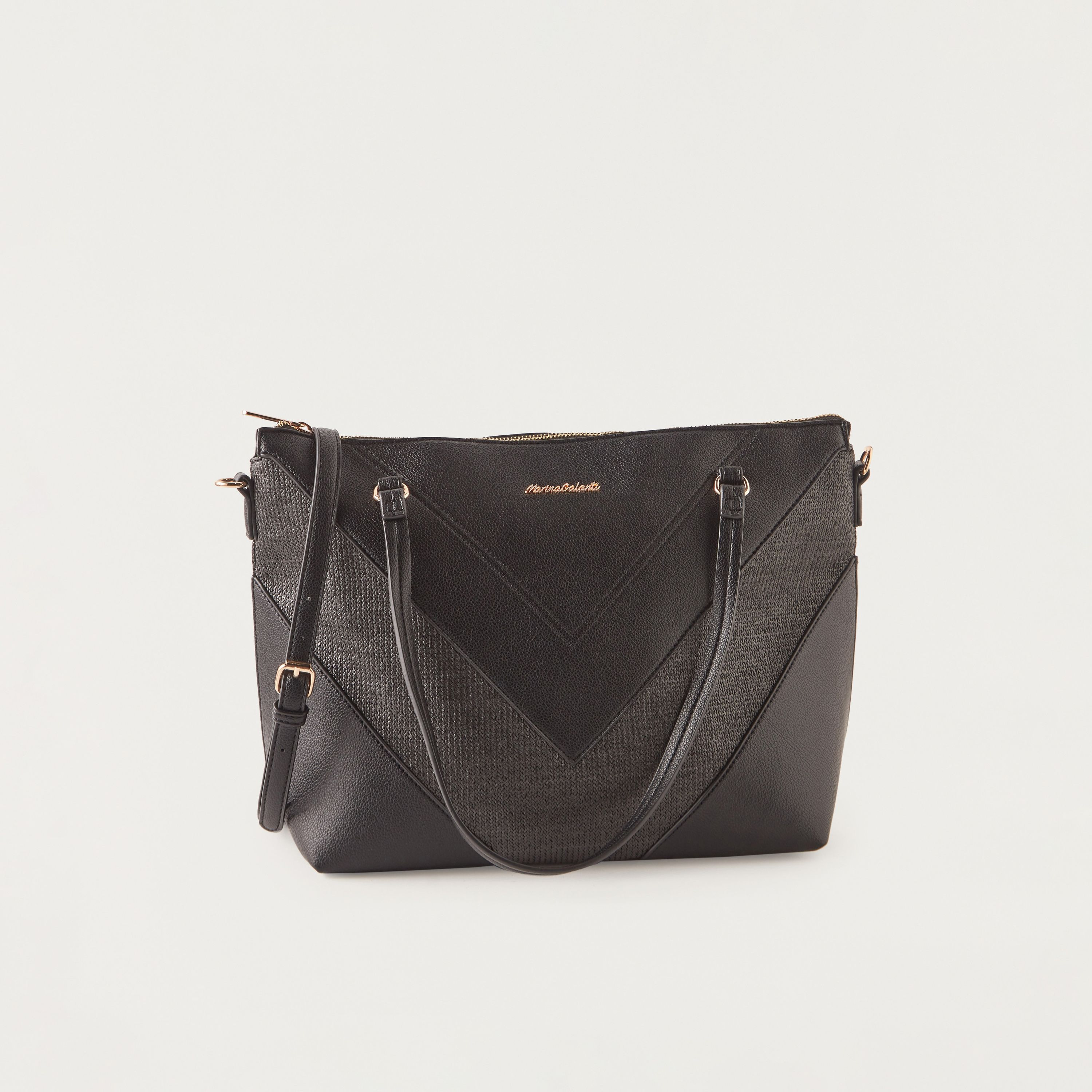 Marina Galanti Textured Tote Bag with Double Handles-women-bagsandwallets-handbags-image-1