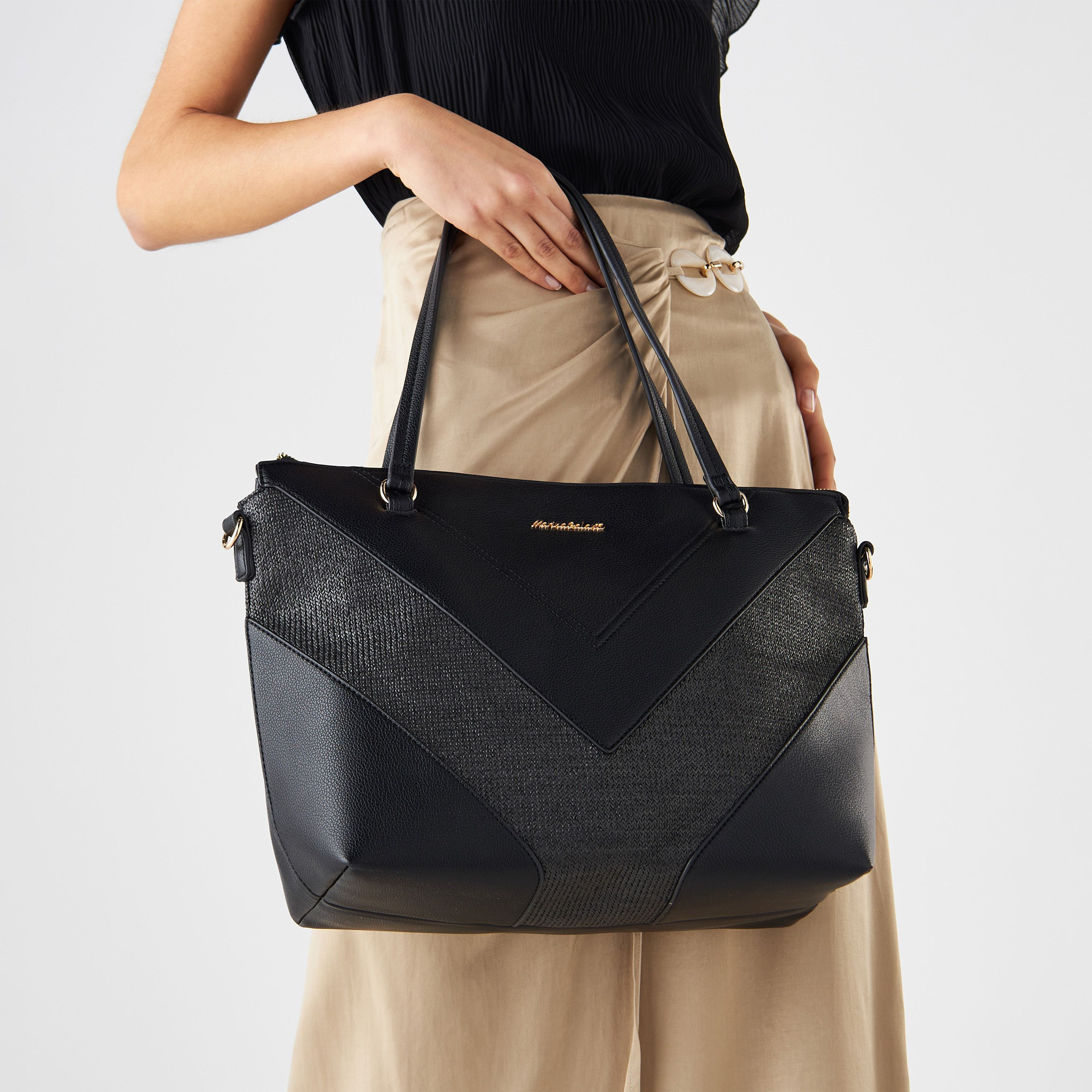 Marina Galanti Textured Tote Bag with Double Handles-women-bagsandwallets-handbags-image-2