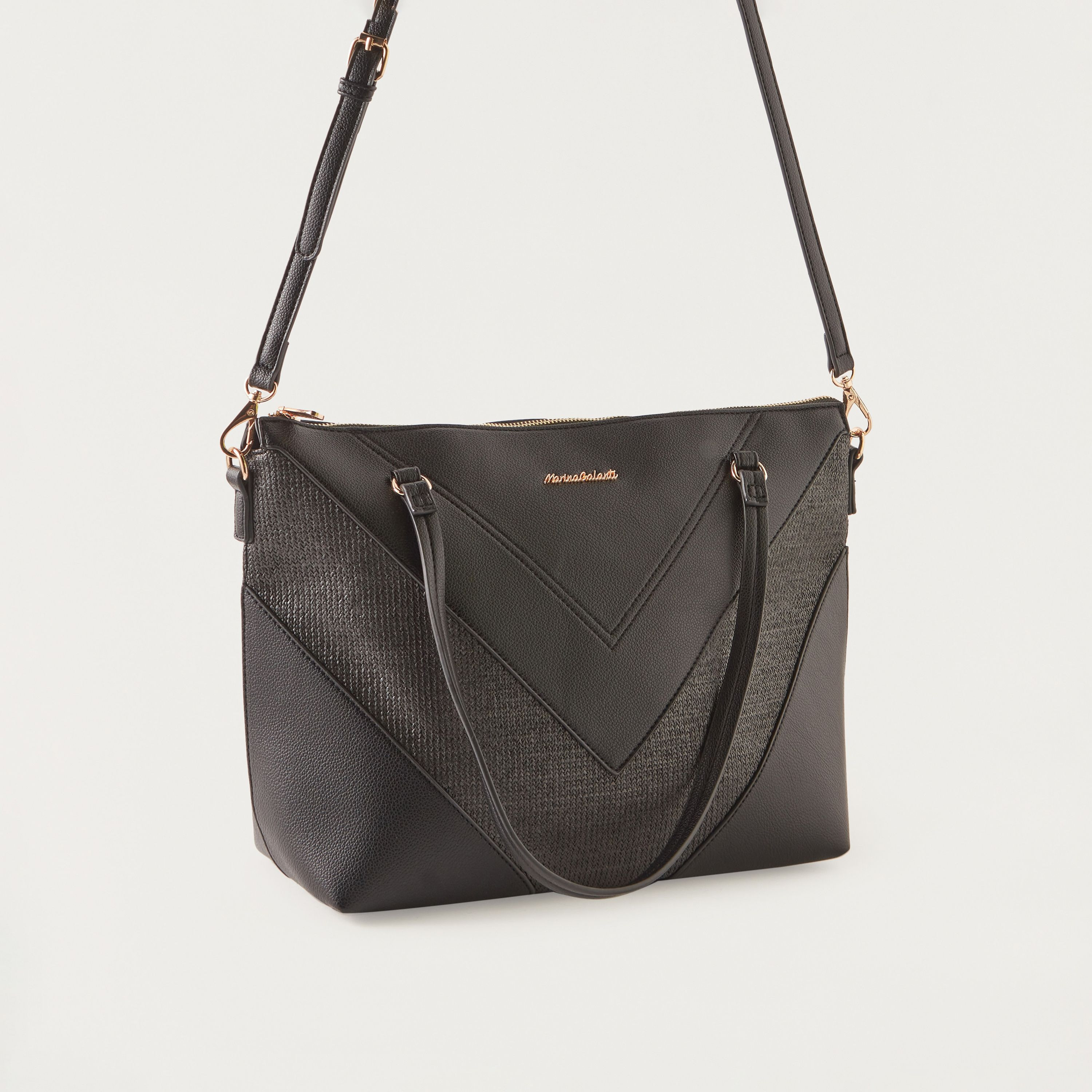 Marina Galanti Textured Tote Bag with Double Handles-women-bagsandwallets-handbags-image-4