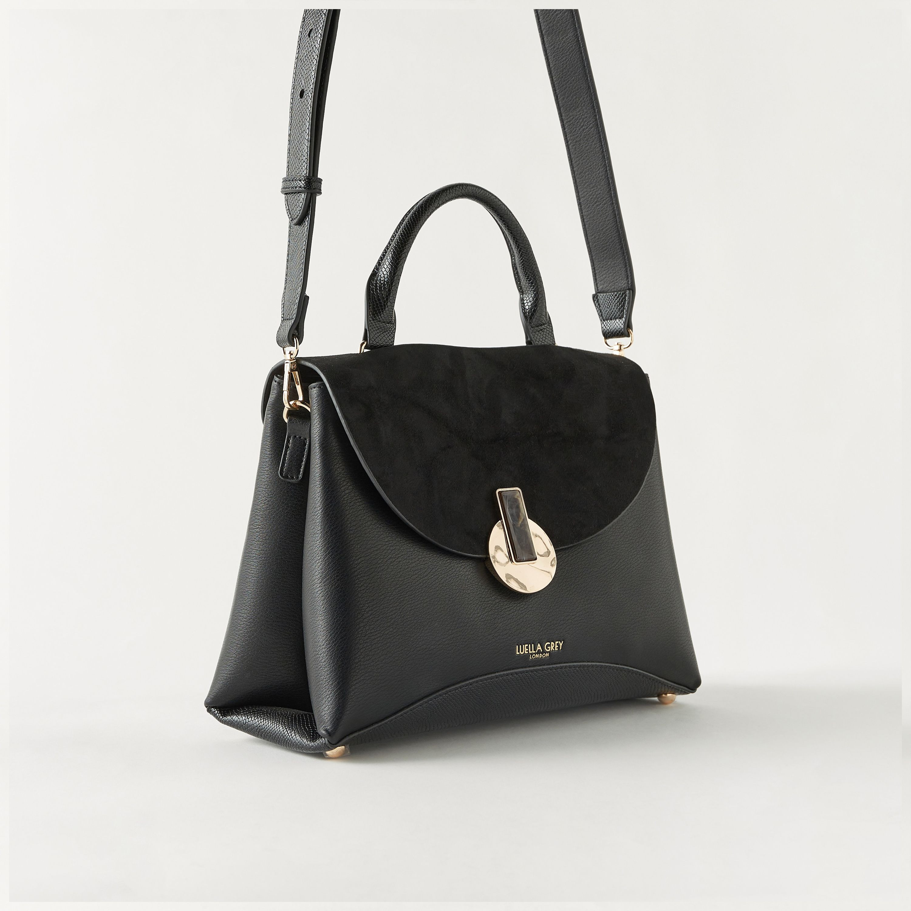 Shop LUELLA GREY Solid Crossbody Bag with Detachable Strap
