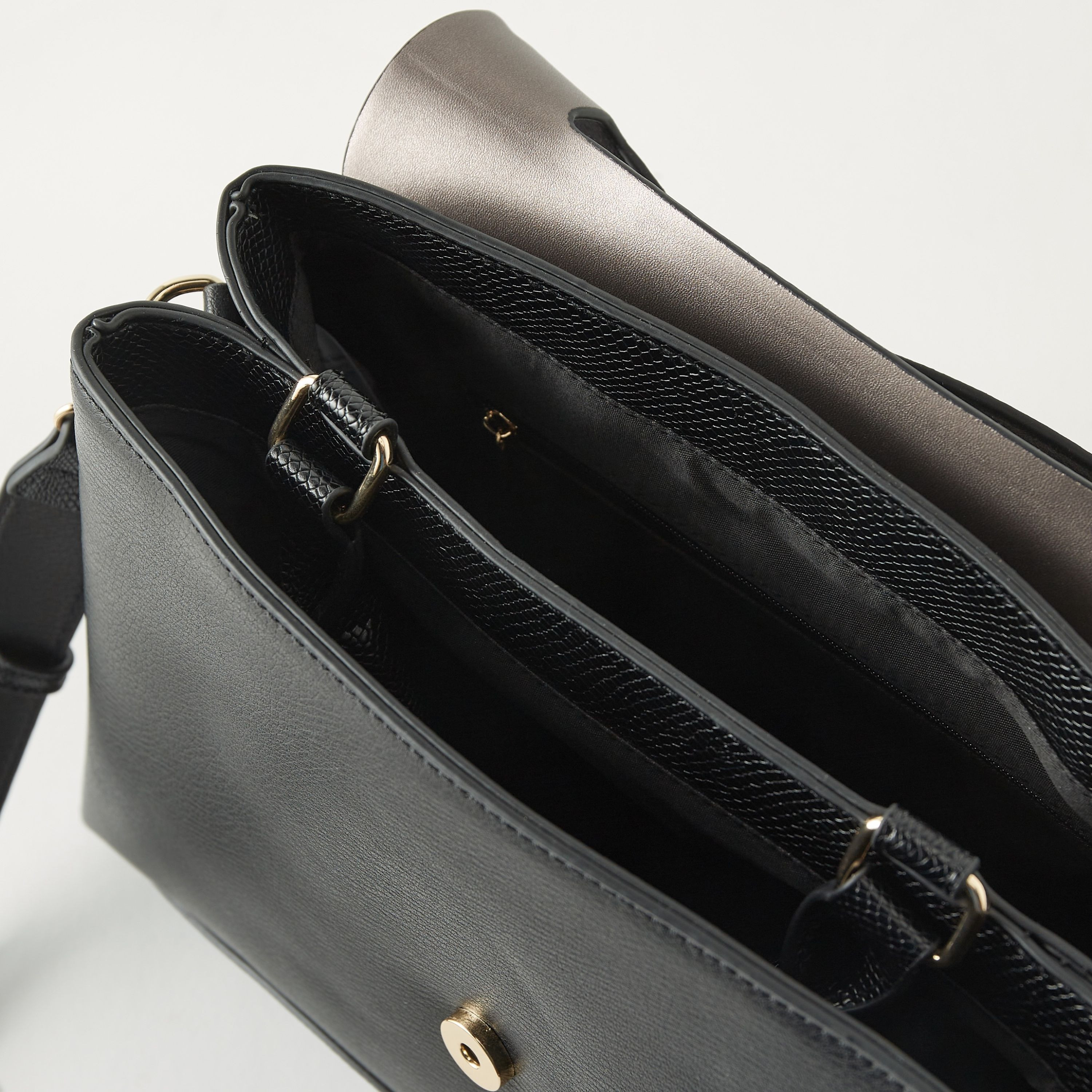 Shop LUELLA GREY Solid Crossbody Bag with Detachable Strap