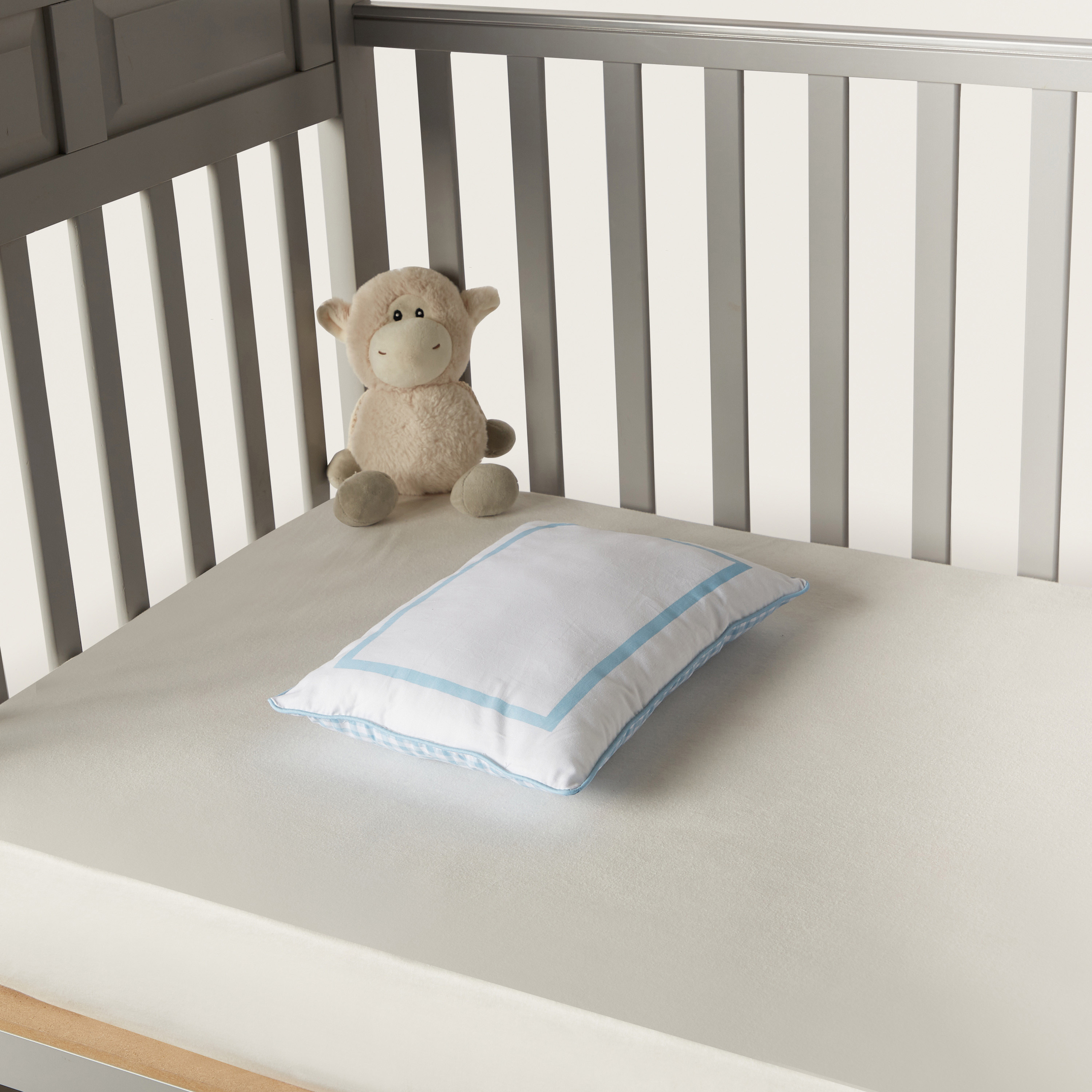 Juniors Checked Baby Pillow - 25x36 cm-baby-nursery-babybedding-image-1