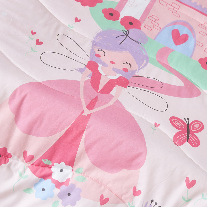 Juniors Princess Print 3-Piece Comforter Set-Toddler Bedding-image-1