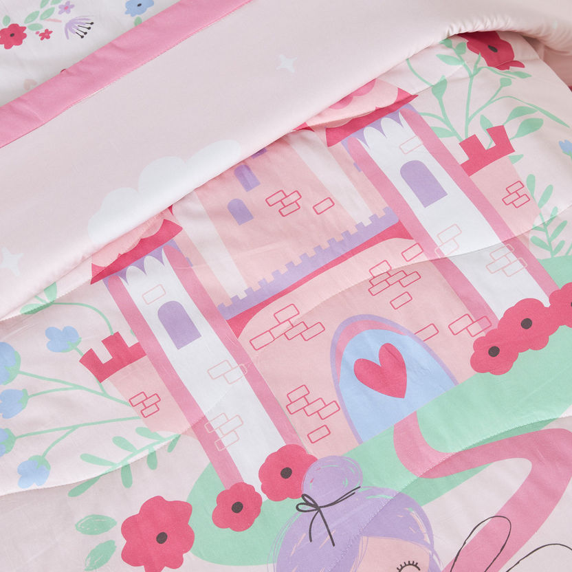 Juniors Princess Print 3-Piece Comforter Set-Toddler Bedding-image-2