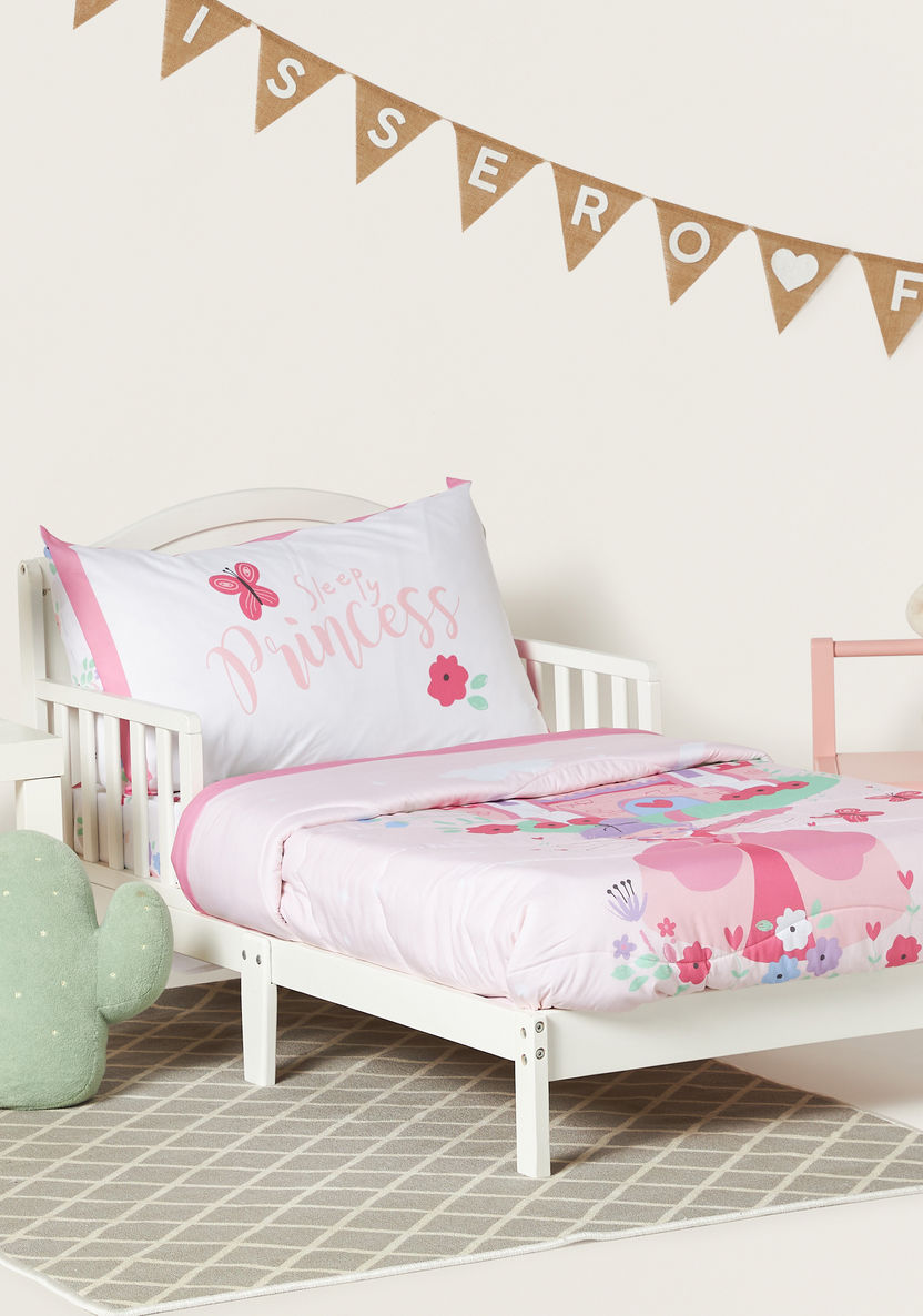 Juniors Princess Print 3-Piece Comforter Set-Toddler Bedding-image-4
