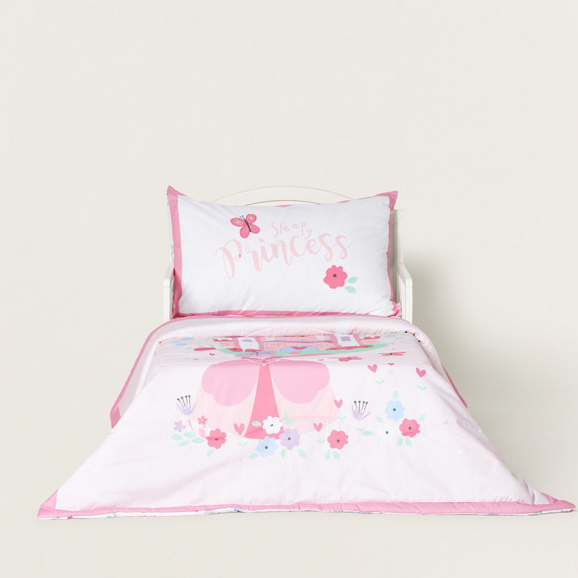 Juniors Princess Print 3-Piece Comforter Set-Toddler Bedding-image-6