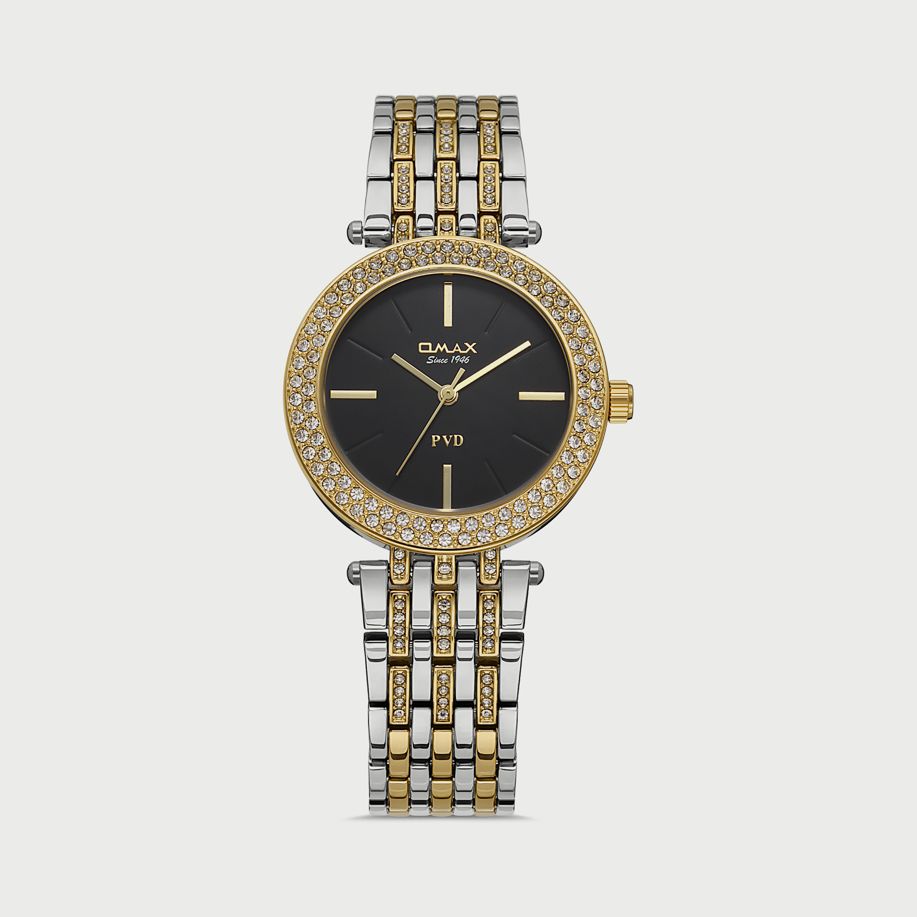 Omax Women's Silver & Gold Analog Metal Strap Watch 00JSS010N002-women-watchesandjewellery-watches-image-1