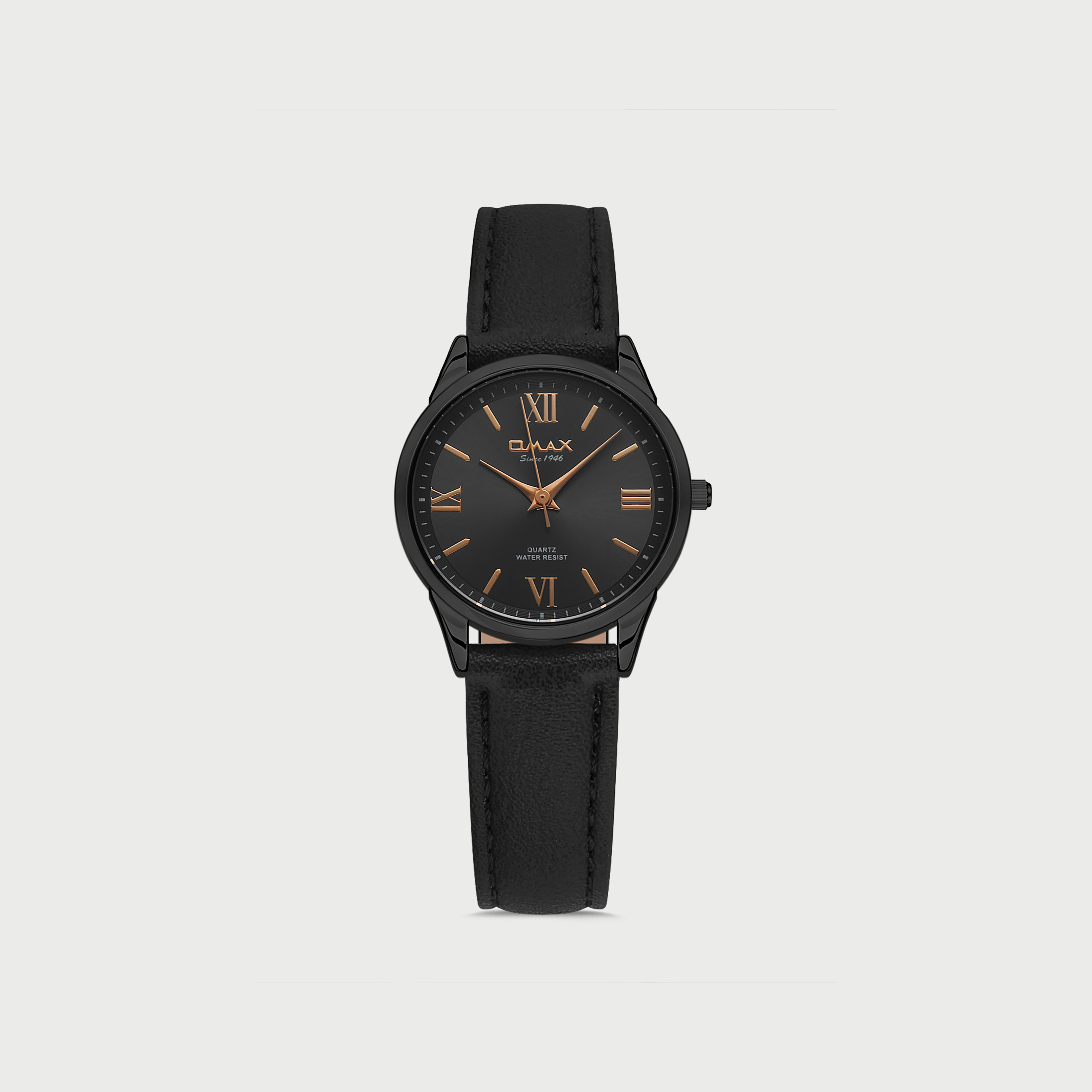 Omax Women's Black Analog Leather Strap Watch JXL05M22O | 32 MM-women-watchesandjewellery-watches-image-1