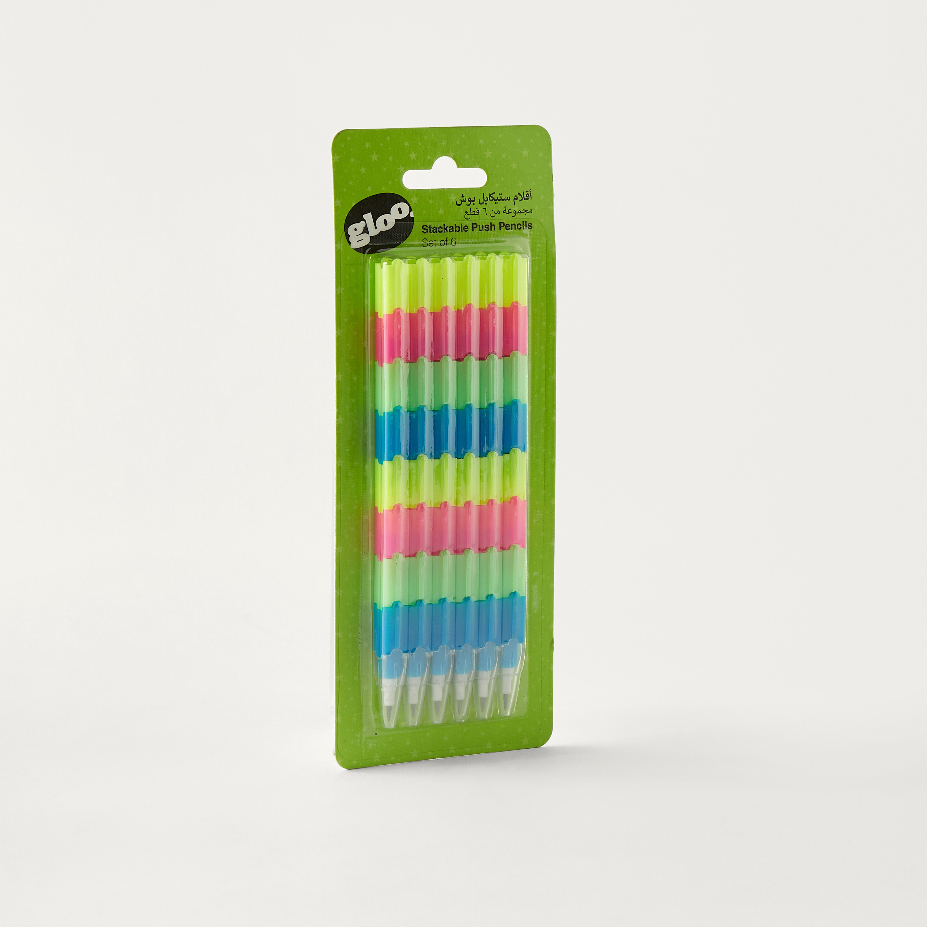GLOO Stackable Push Pencil - Set of 6-school-stationery-pensandpencils-image-2